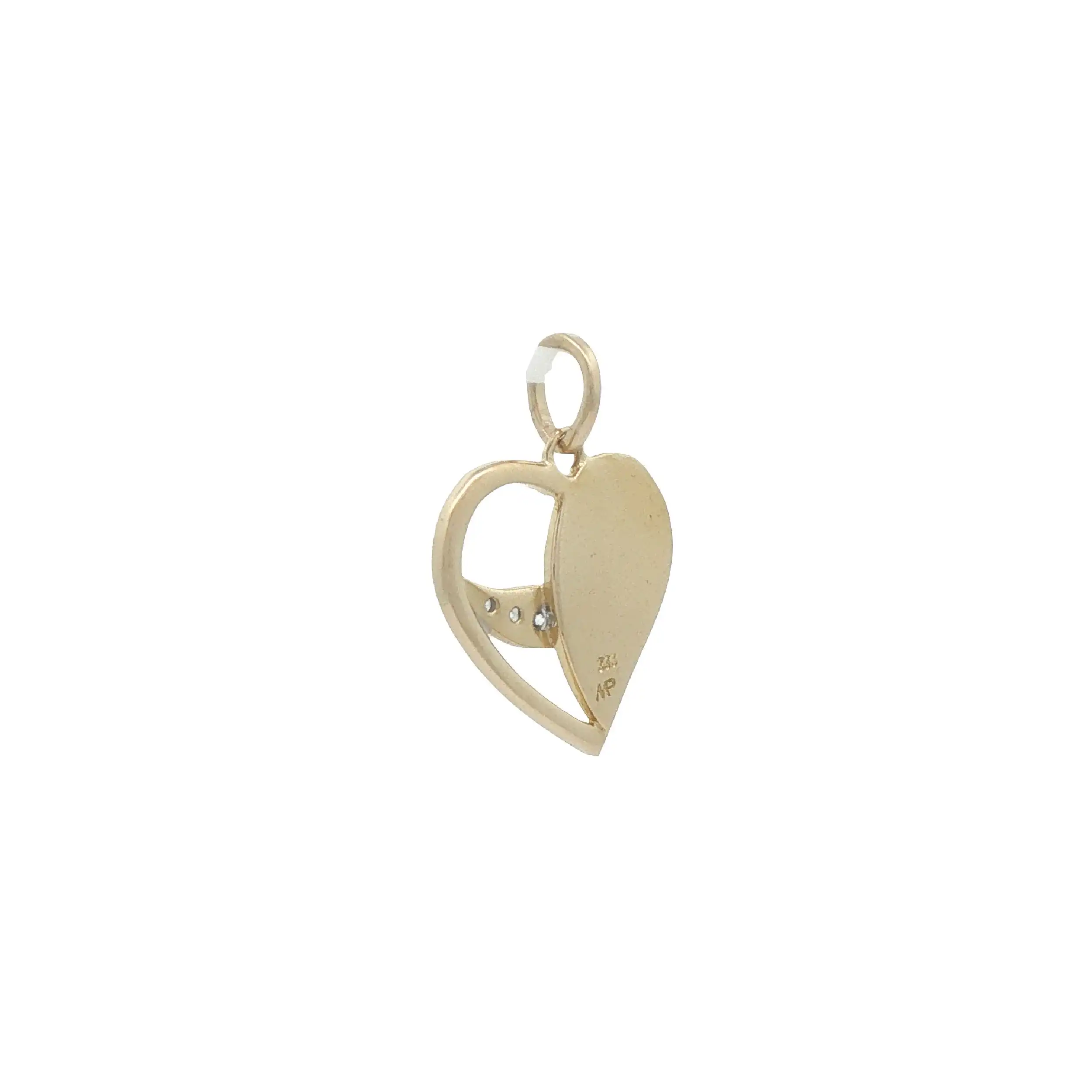 Anhänger Gelbgold Herzchen mit Zirkonia