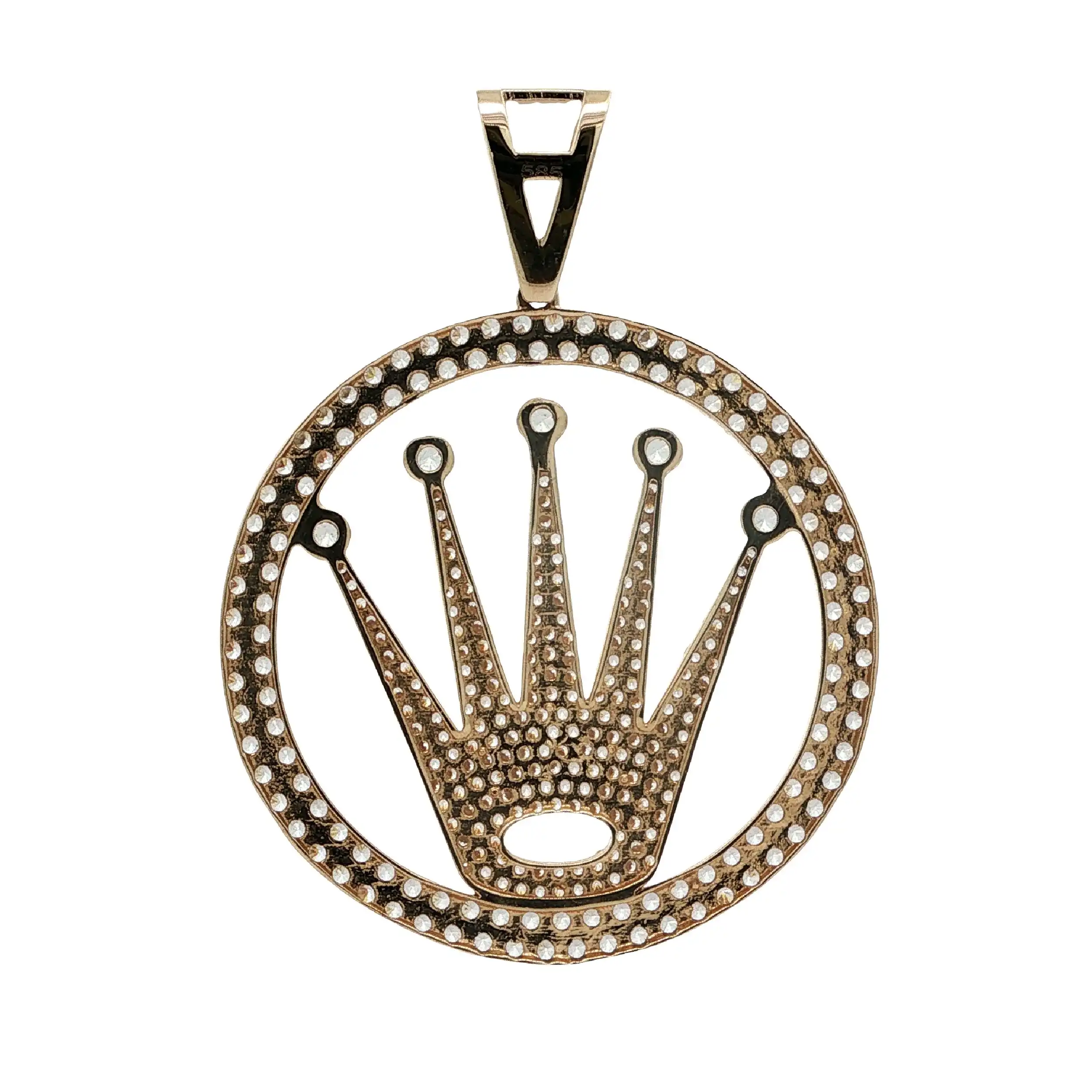 Anhänger Gelbgold Krone mit Zirkonia