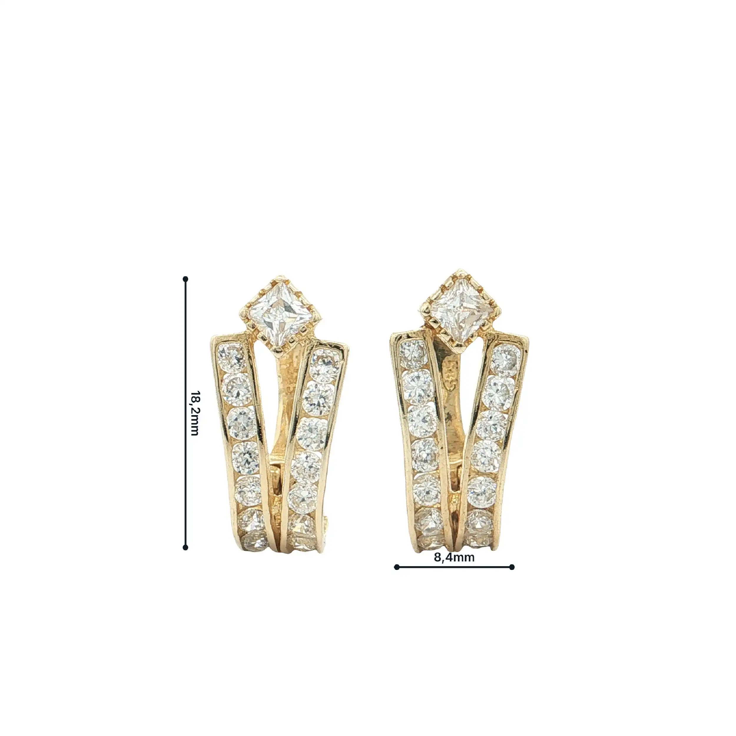 Ohrringe Gelbgold mit Zirkonia Ohrringe Gelbgold mit Zirkonia