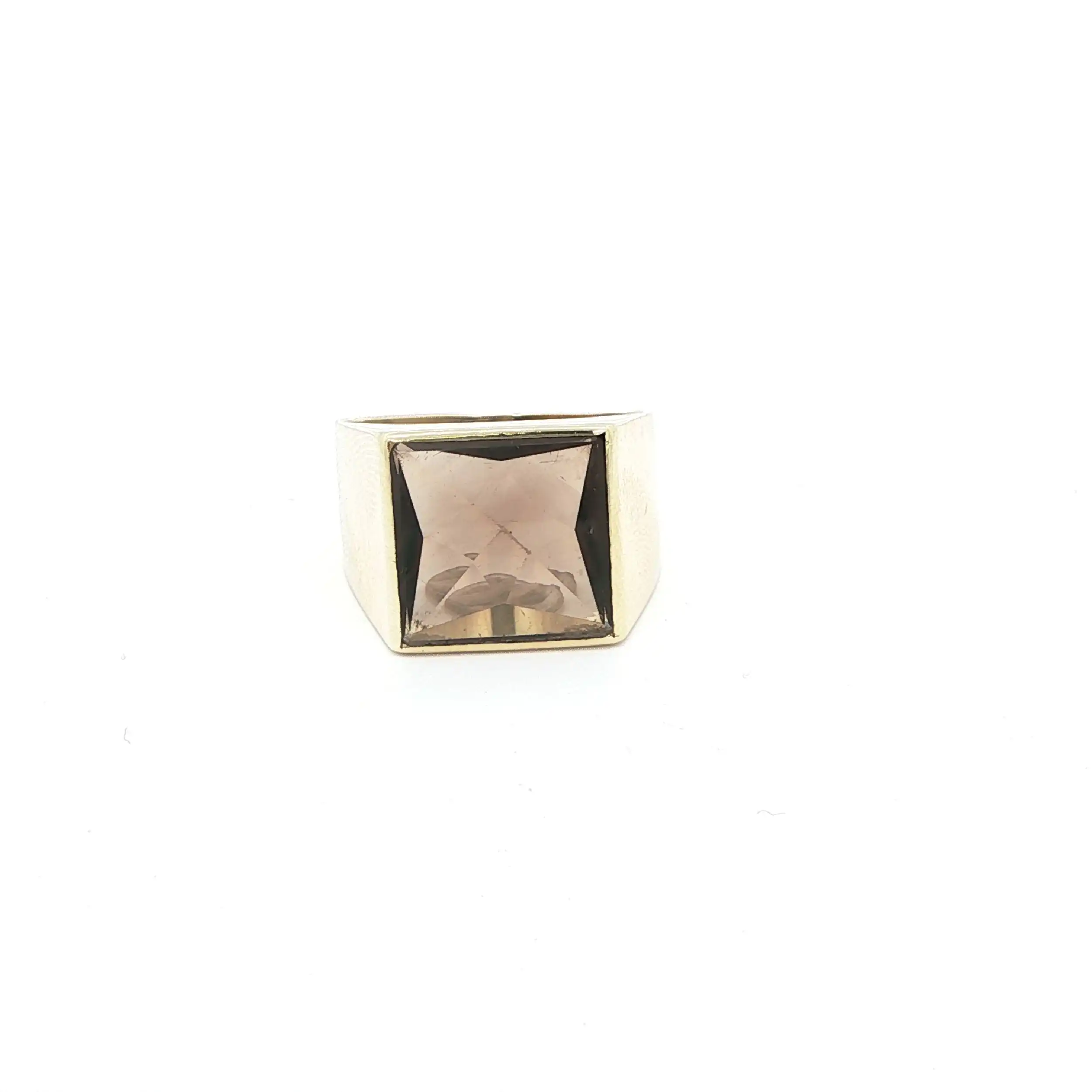 Ring Gelbgold mit Rauchquarz