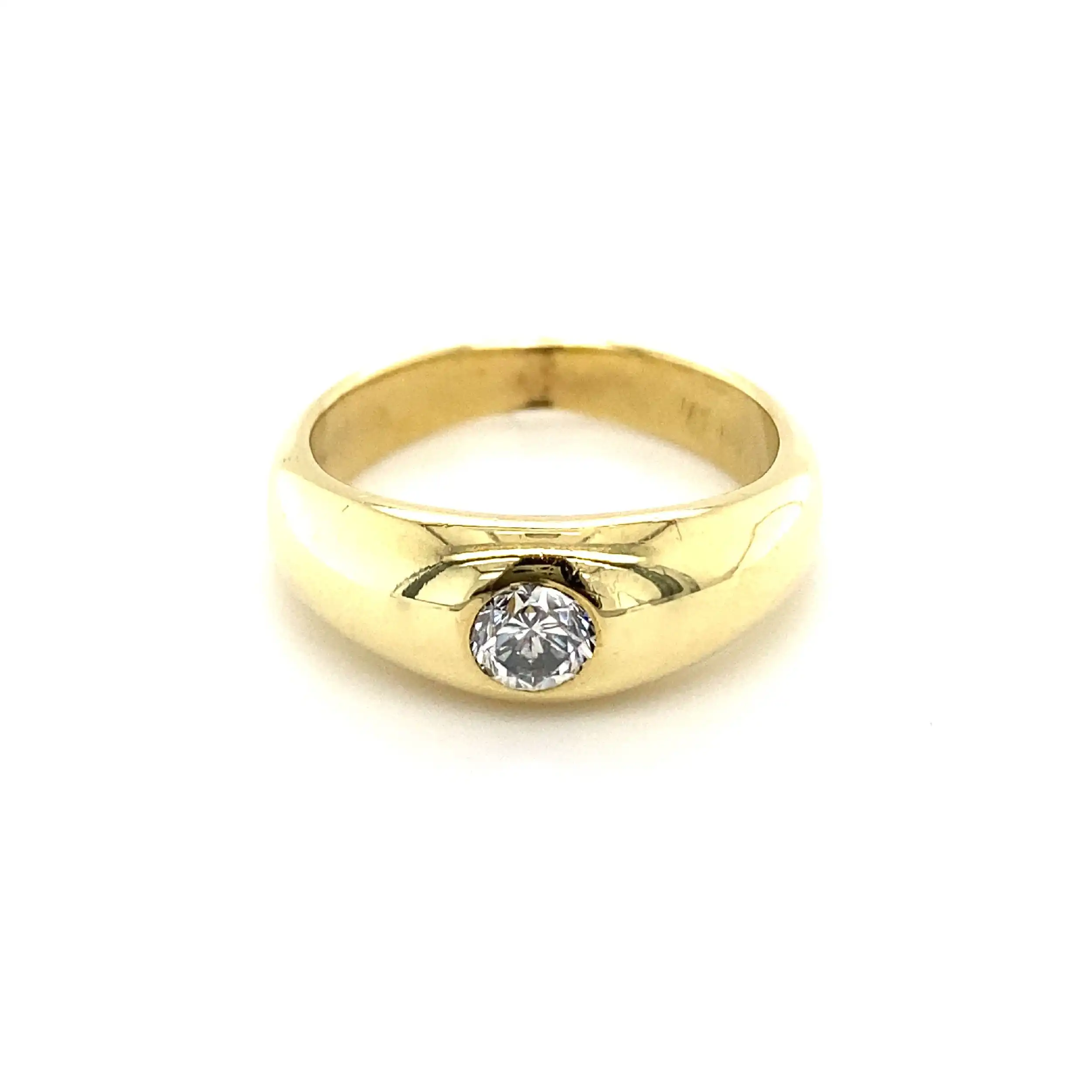Ring Gelbgold mit Brillant-Solitär Ring Gelbgold mit Brillant-Solitär