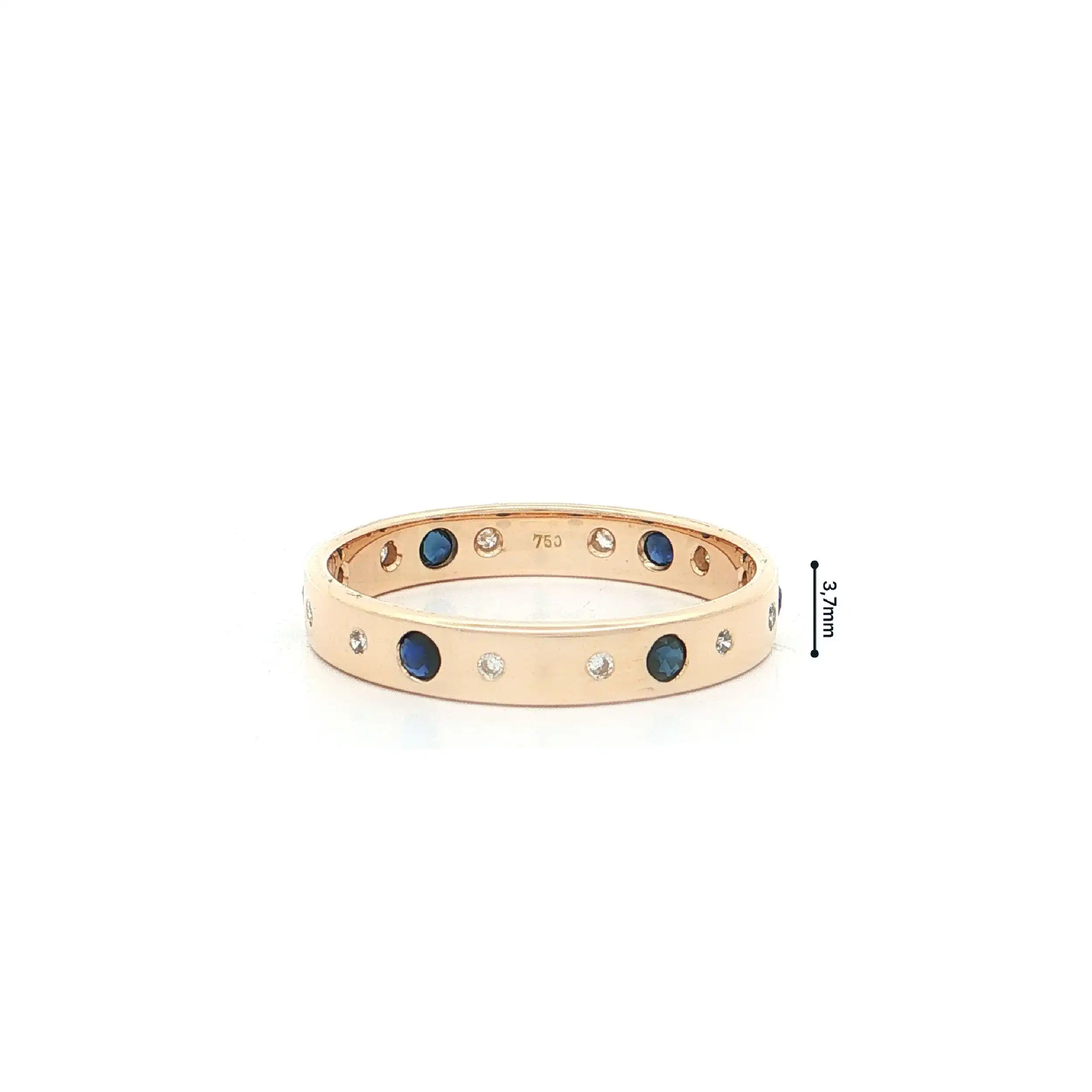 Ring Gelbgold mit Saphiren und Brillanten