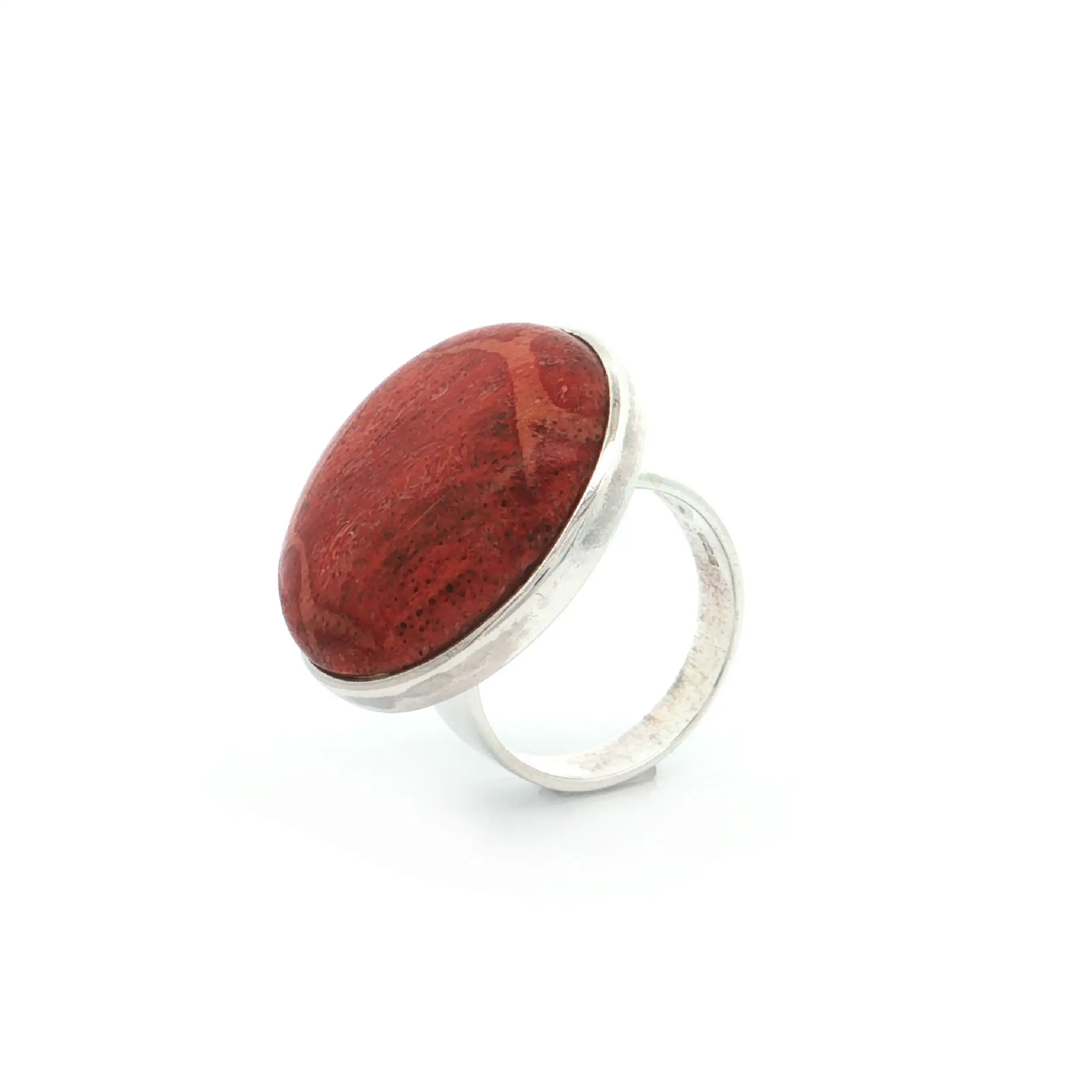 Ring Silber mit Koralle