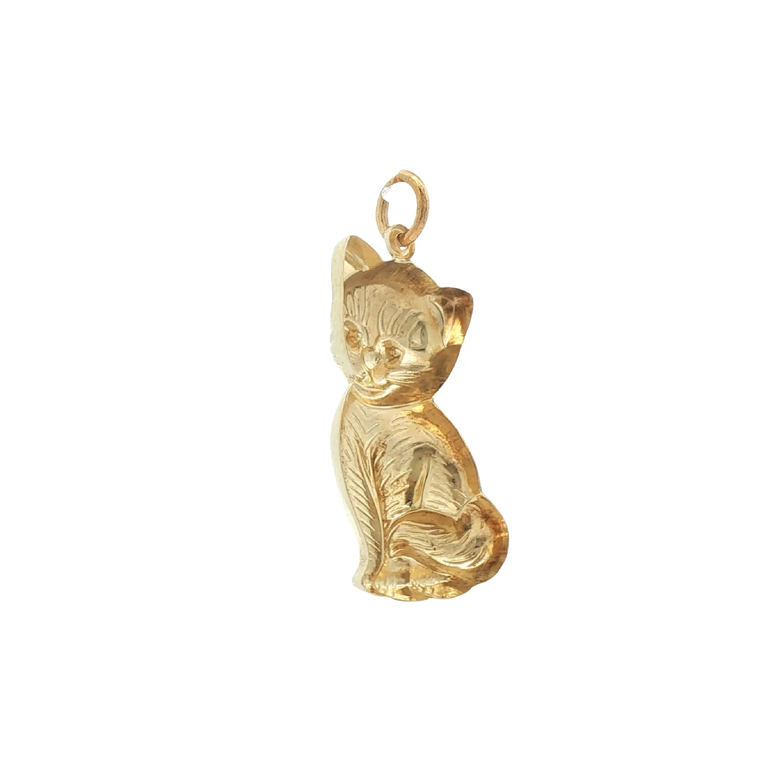 Anhänger Katze Gelbgold Anhänger Katze Gelbgold
