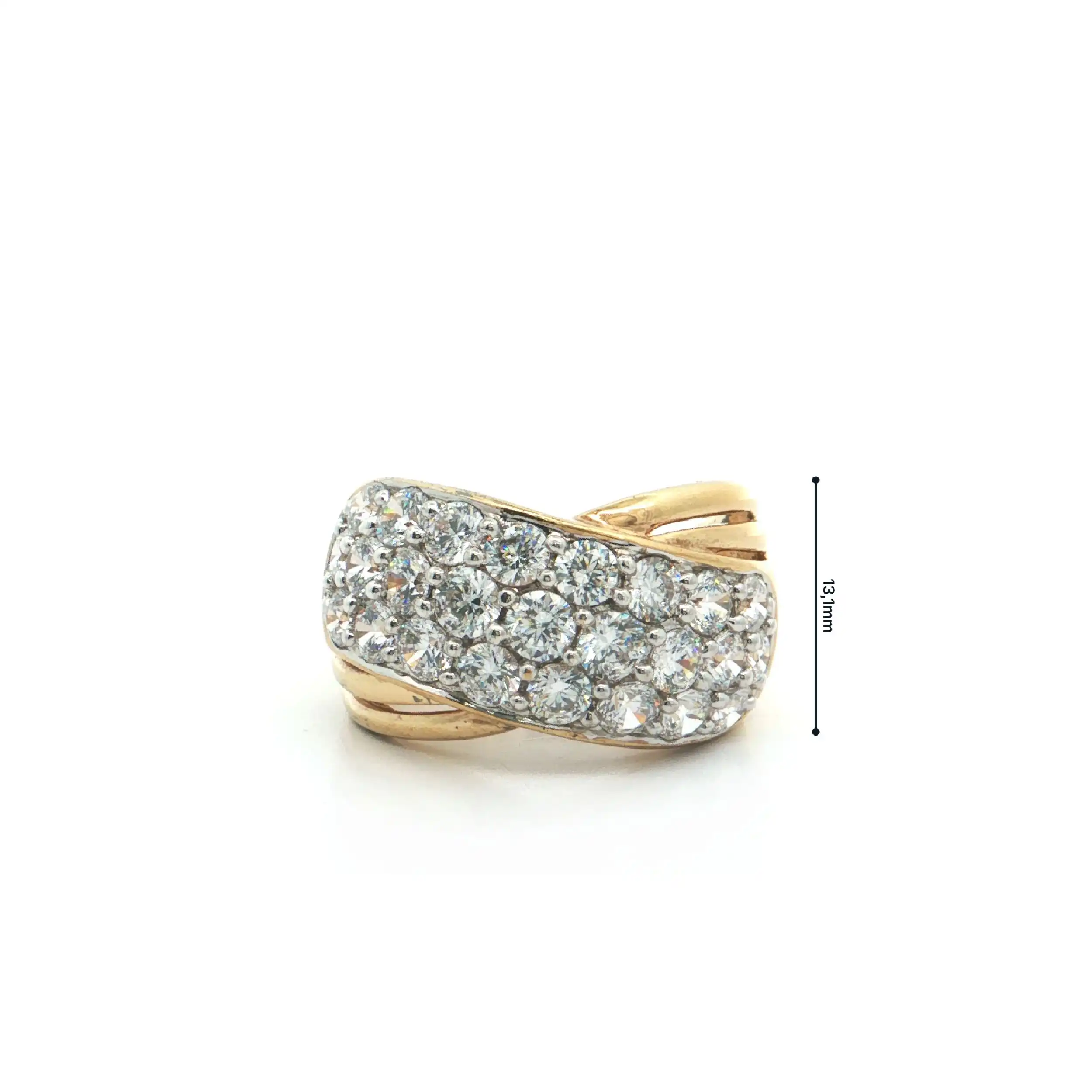 Ring Silber vergoldet mit Zirkonia