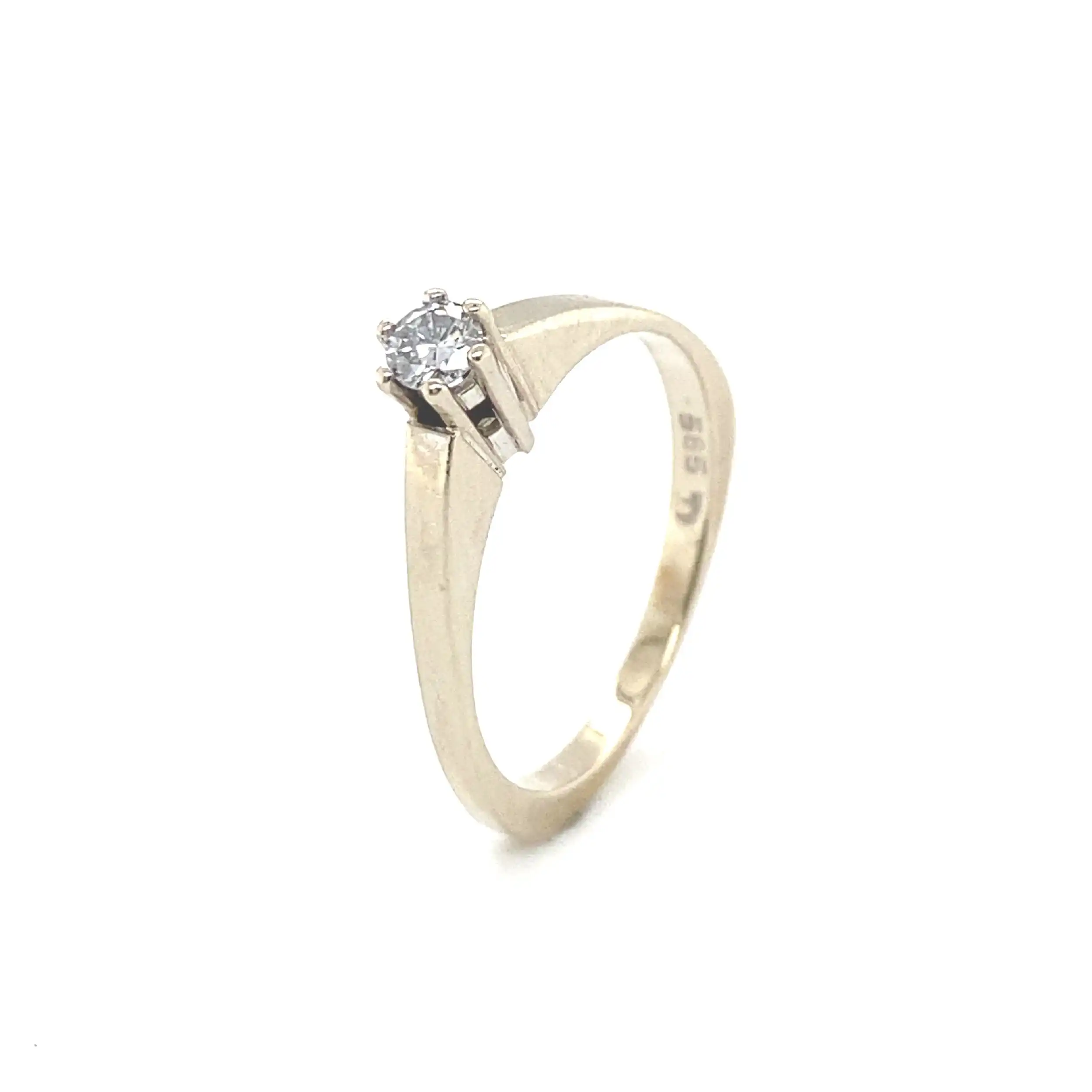 Ring Weißgold mit Solitär Brillant Ring Weißgold mit Solitär Brillant