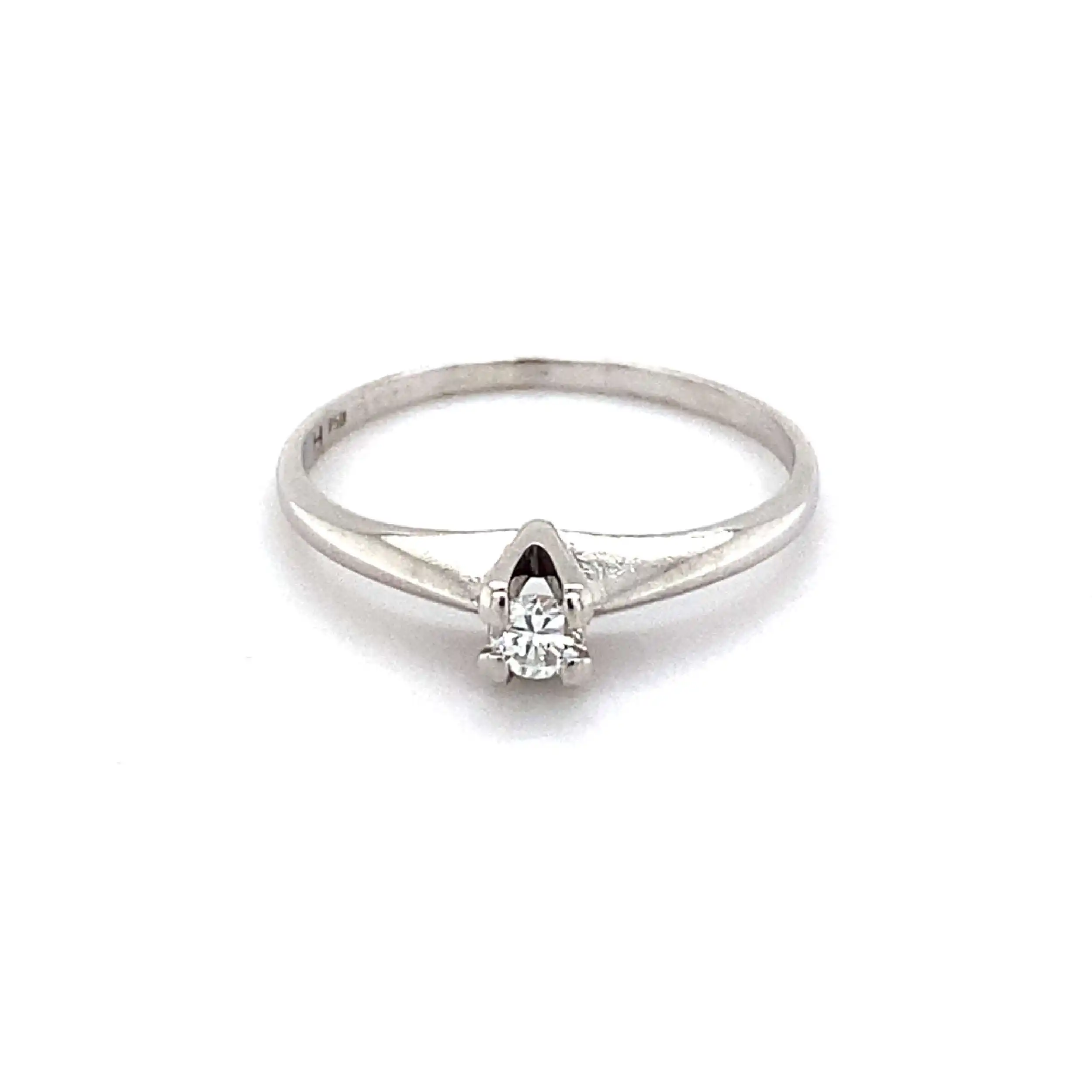 Ring Weißgold mit Solitär Brillant Ring Weißgold mit Solitär Brillant