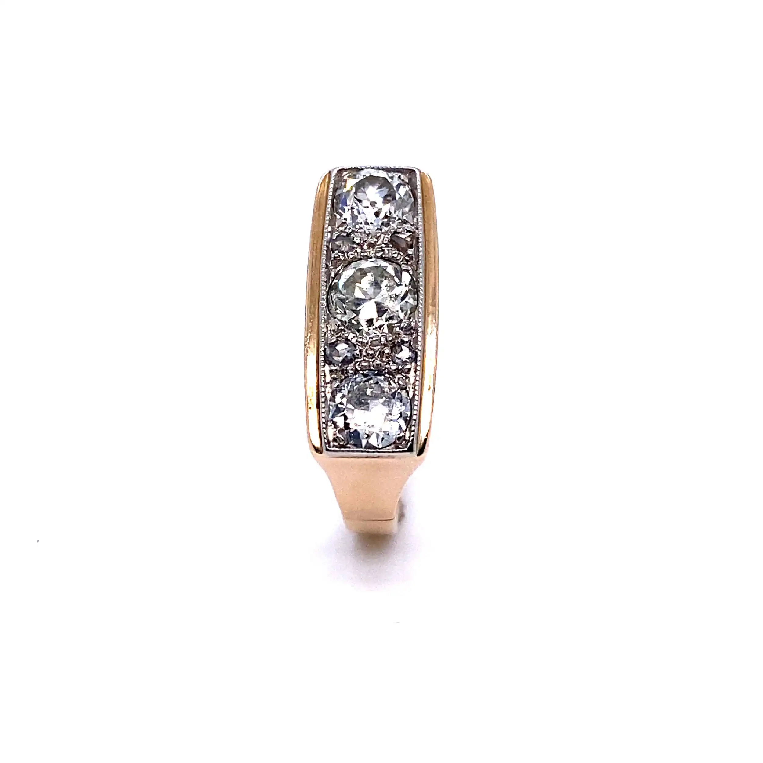 Ring Tricolor mit Brillanten Ring Tricolor mit Brillanten