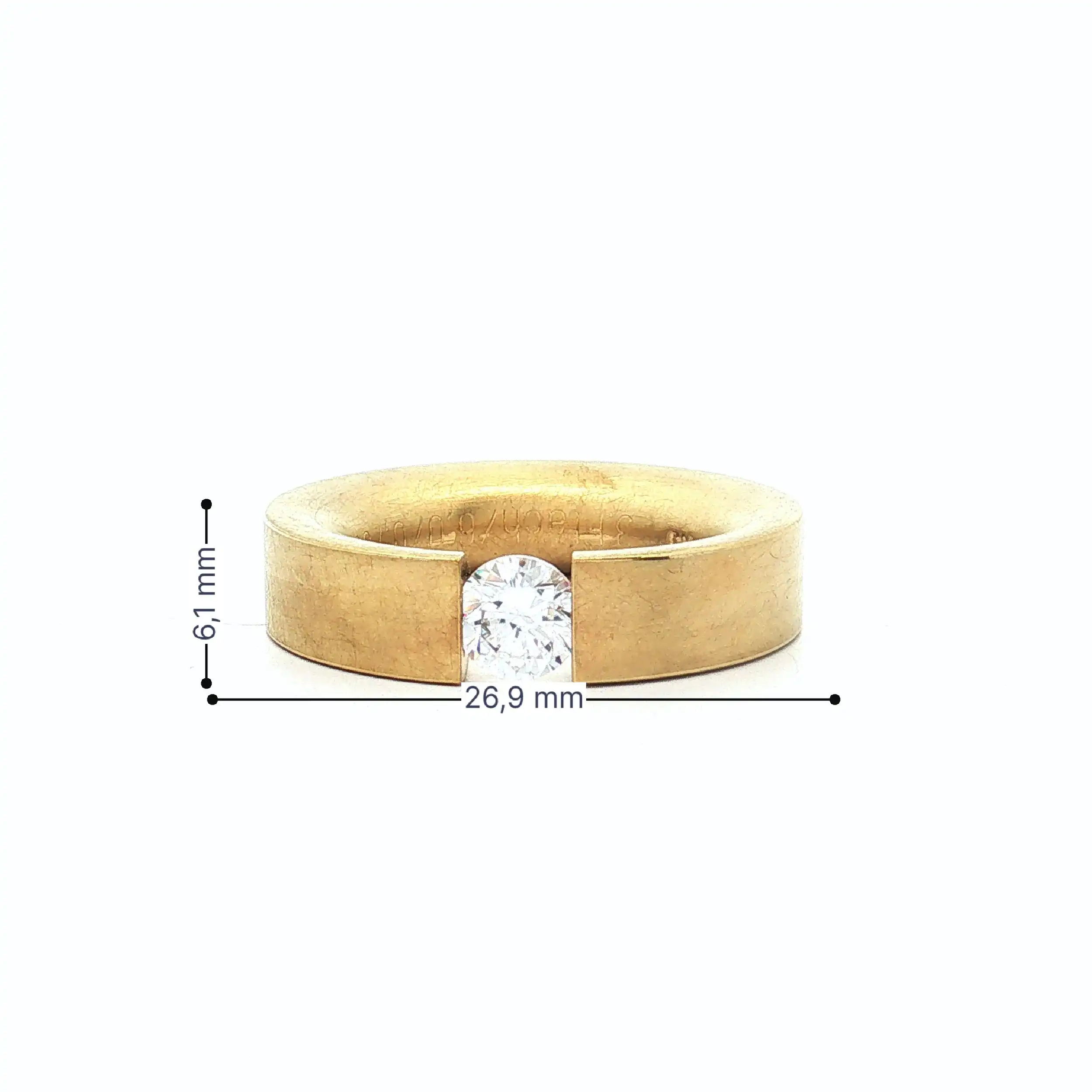 Spannring Silber Niessing "Musterring" Flach mit Zirkonia Spannring Silber Niessing "Musterring" Flach mit Zirkonia