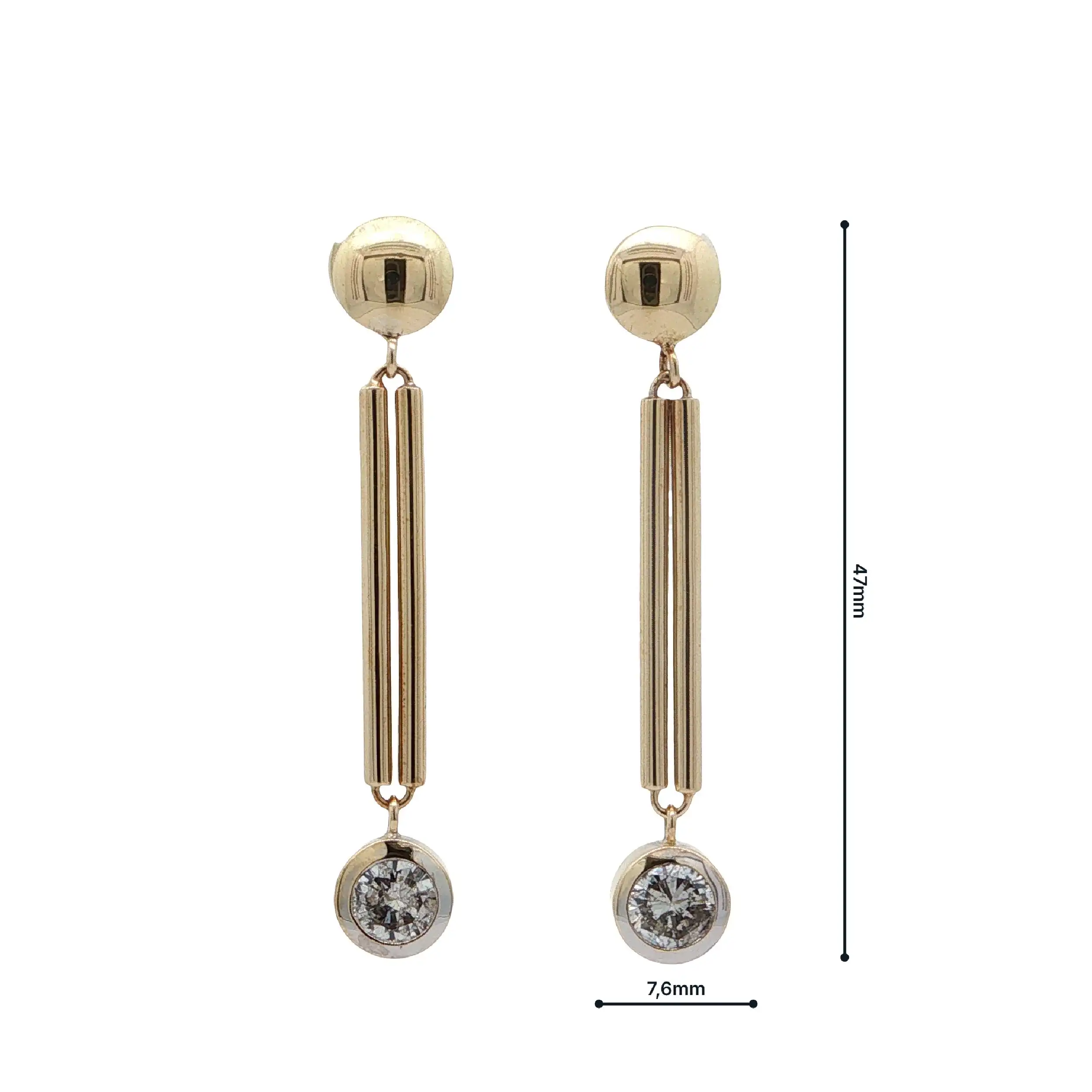 Ohrstecker Gelbgold mit Brillanten