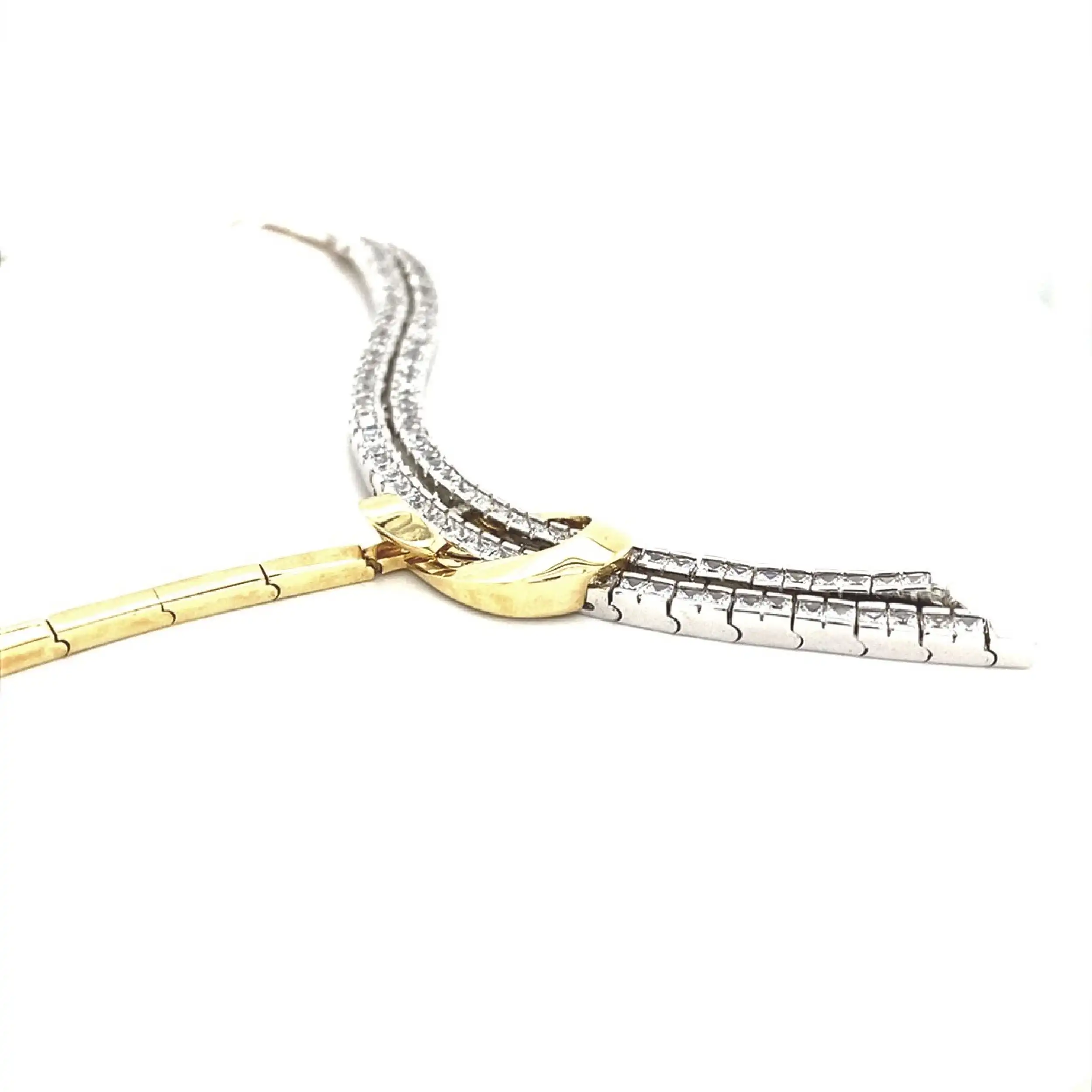 Collier Bicolor mit Zirkonia Collier Bicolor mit Zirkonia