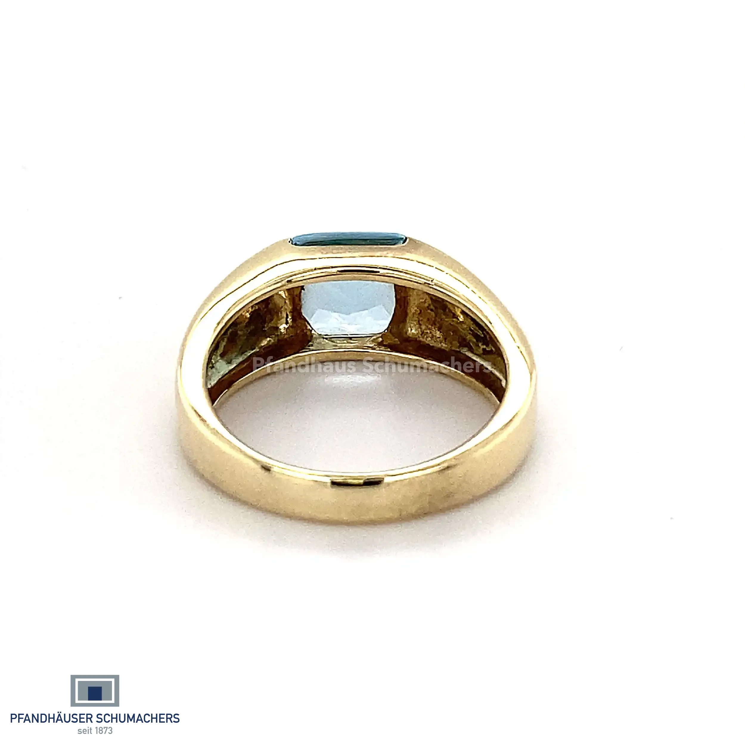 Ring Gelbgold mit blauem Quarz