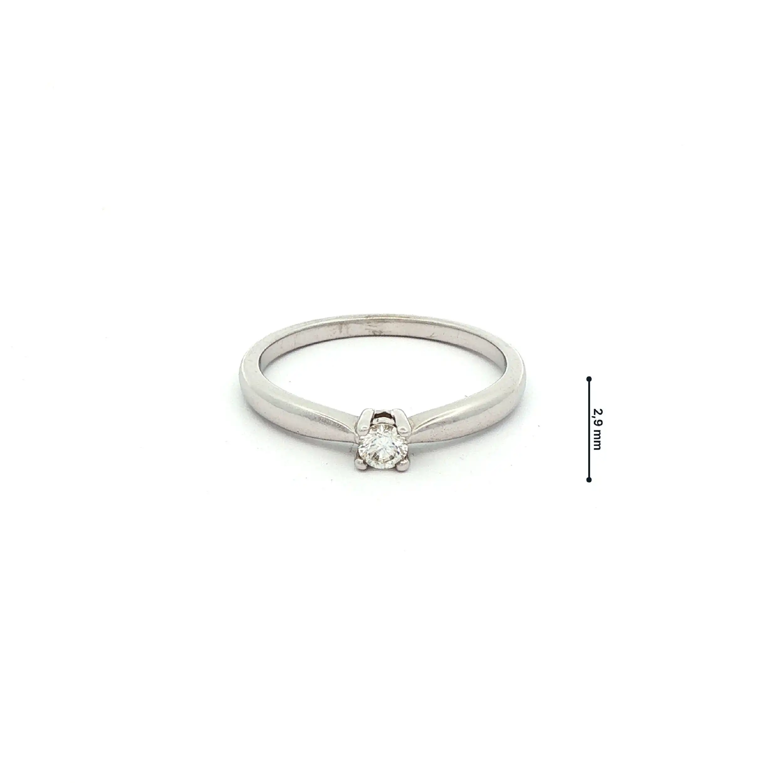Ring Weißgold mit Brillant Ring Weißgold mit Brillant