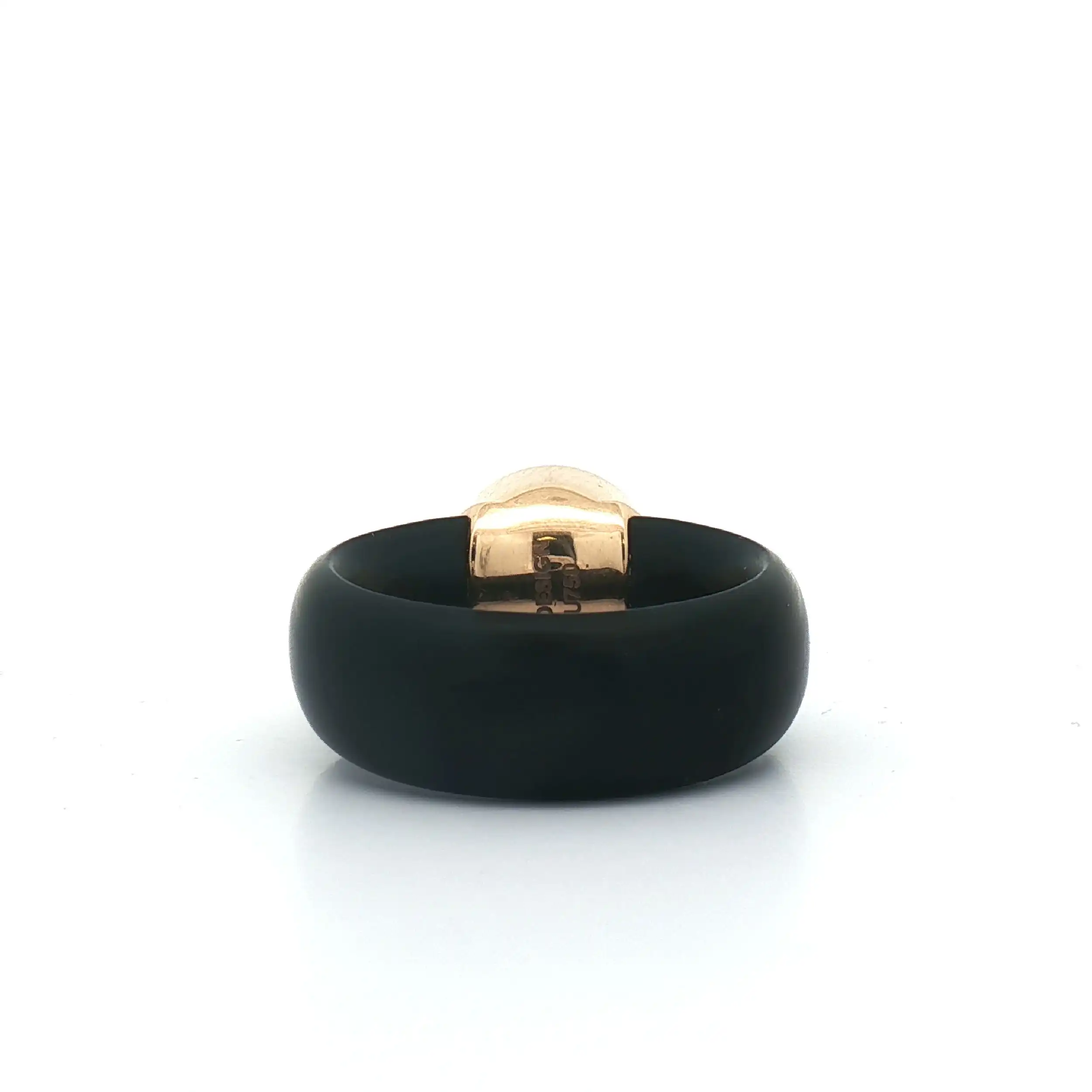 Ring Gelbgold/Kautschuk Bunz mit Amethyst Ring Gelbgold/Kautschuk Bunz mit Amethyst