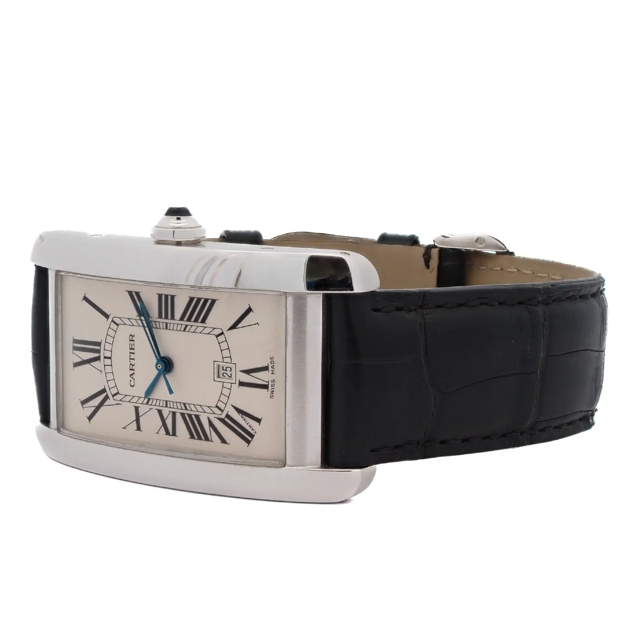 Herrenuhr Cartier Tank Americaine Weißgold Fullset Herrenuhr Cartier Tank Americaine Weißgold Fullset