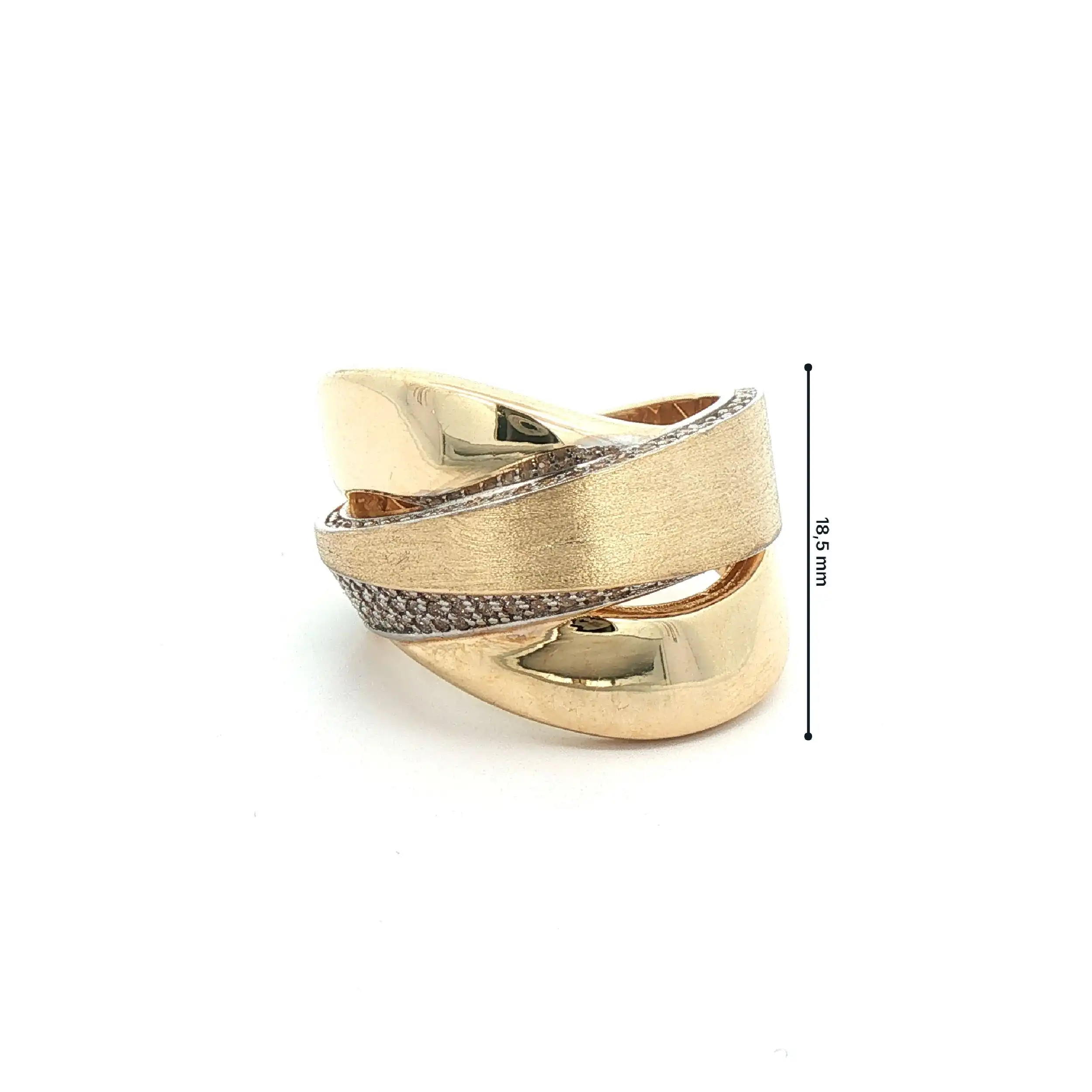 Ring Bicolor mit Zirkonia