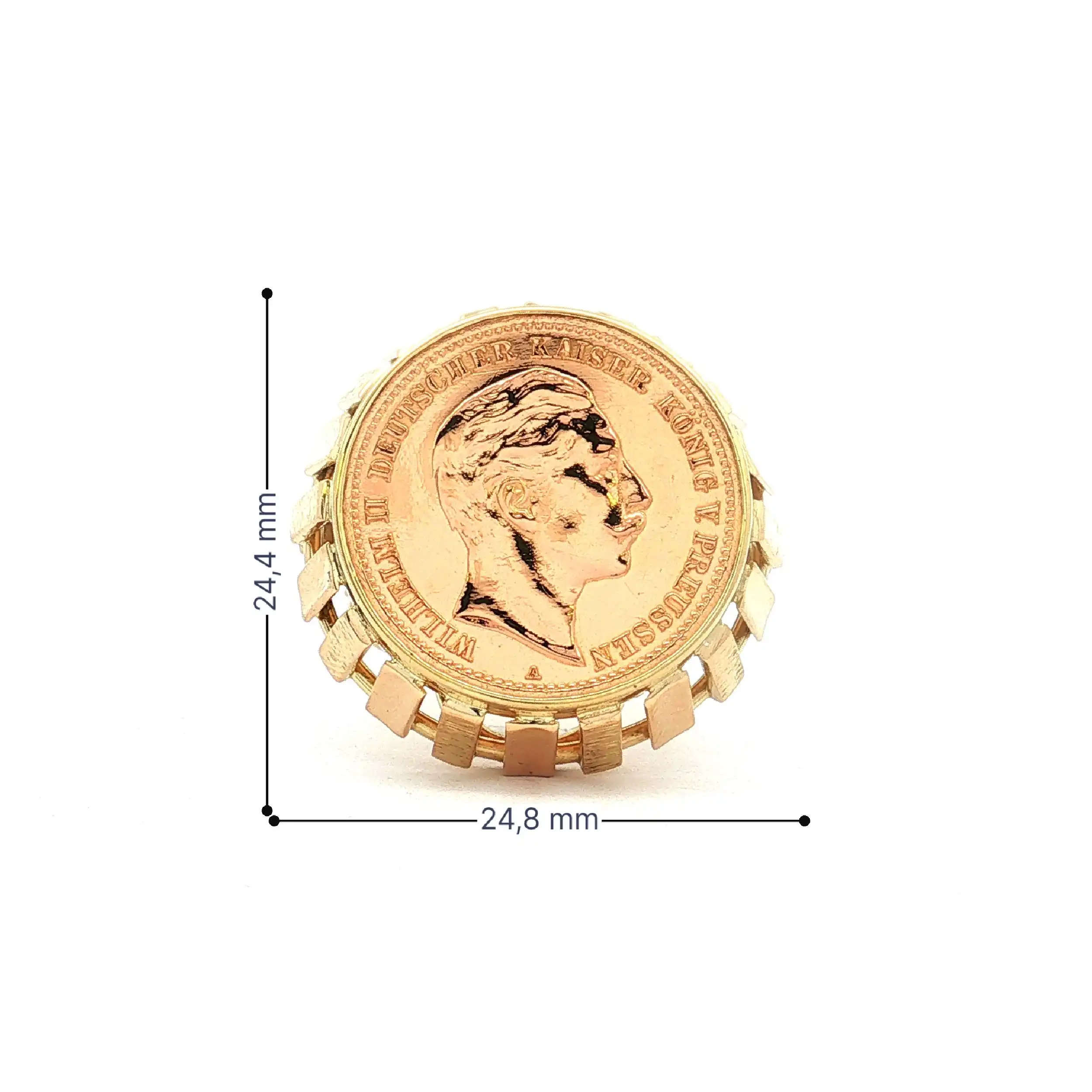 Ring Gelbgold mit Münze 10 Mark