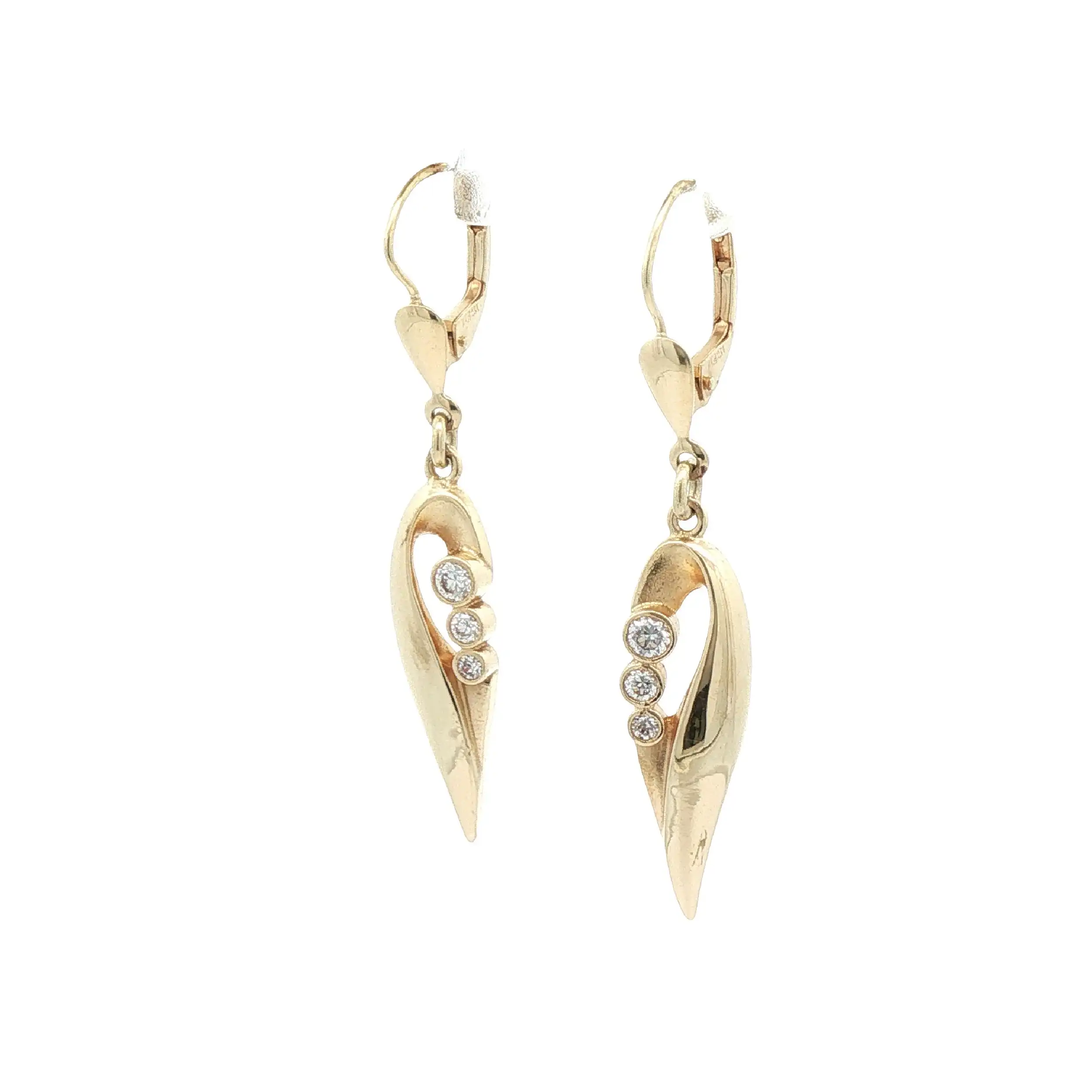 Ohrhänger Gelbgold mit Zirkonia Ohrhänger Gelbgold mit Zirkonia