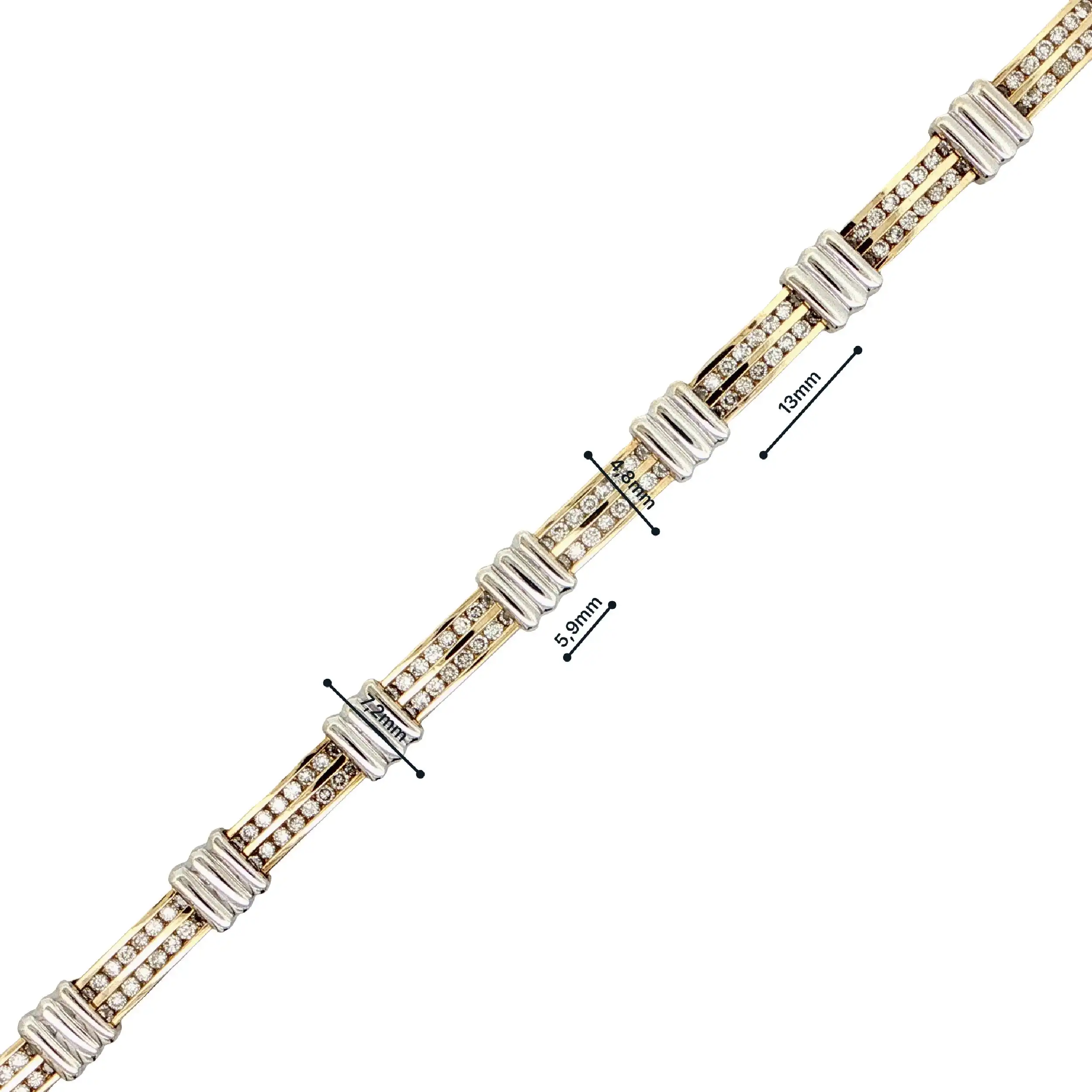 Armband Bicolor mit Brillanten Armband Bicolor mit Brillanten