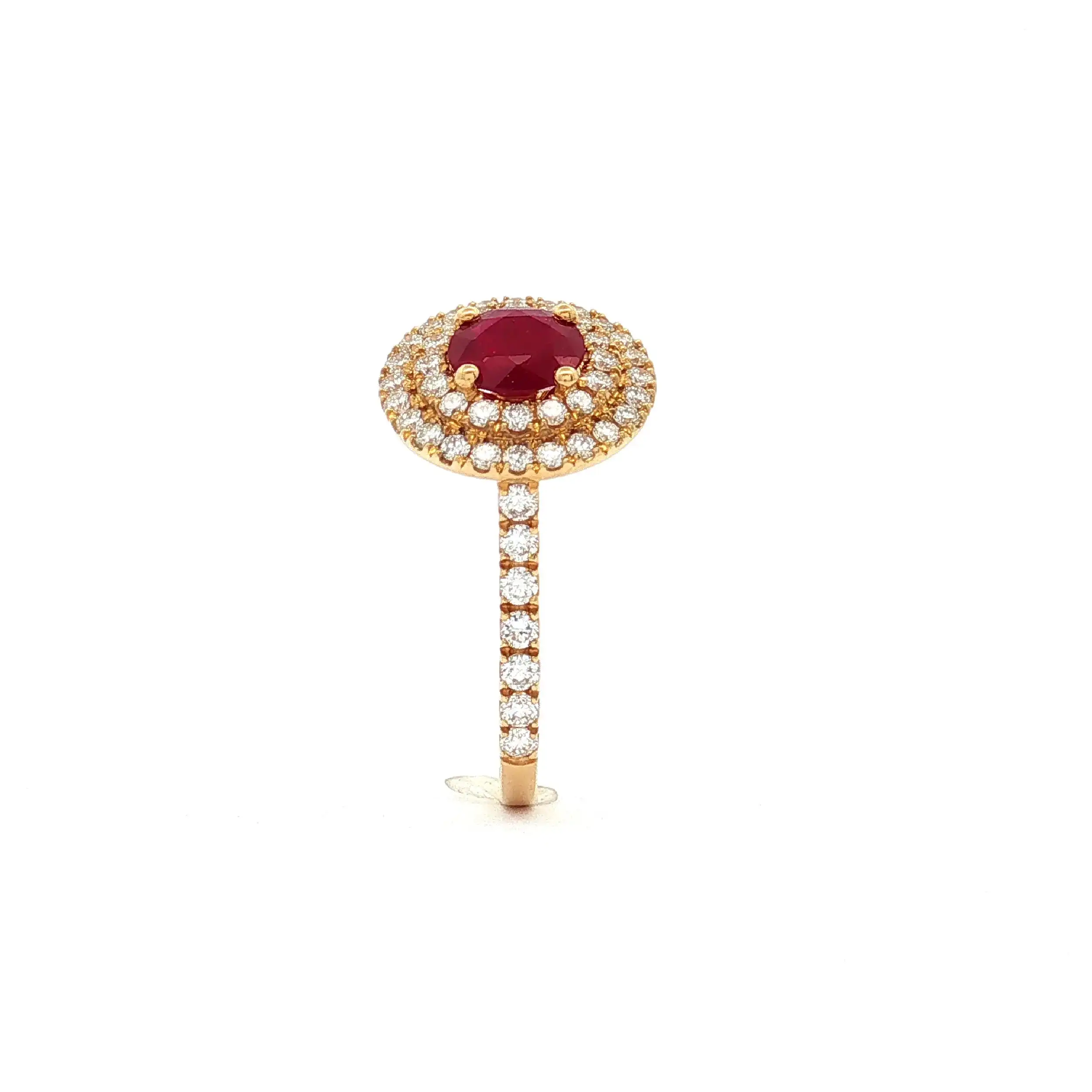 Ring Gelbgold mit Rubinen und Brillanten Ring Gelbgold mit Rubinen und Brillanten