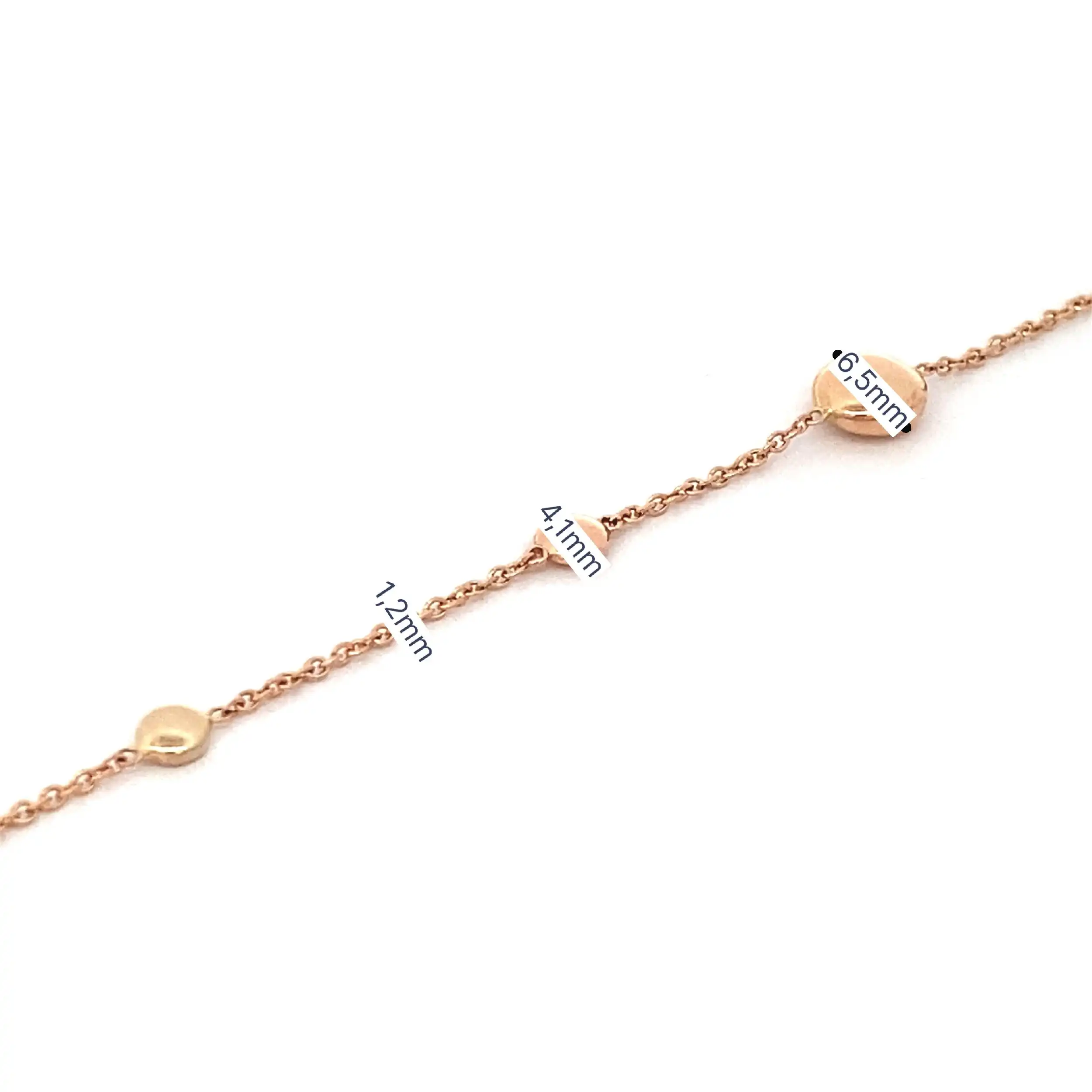 Ankerarmband Gelbgold mit Linsen Ankerarmband Gelbgold mit Linsen