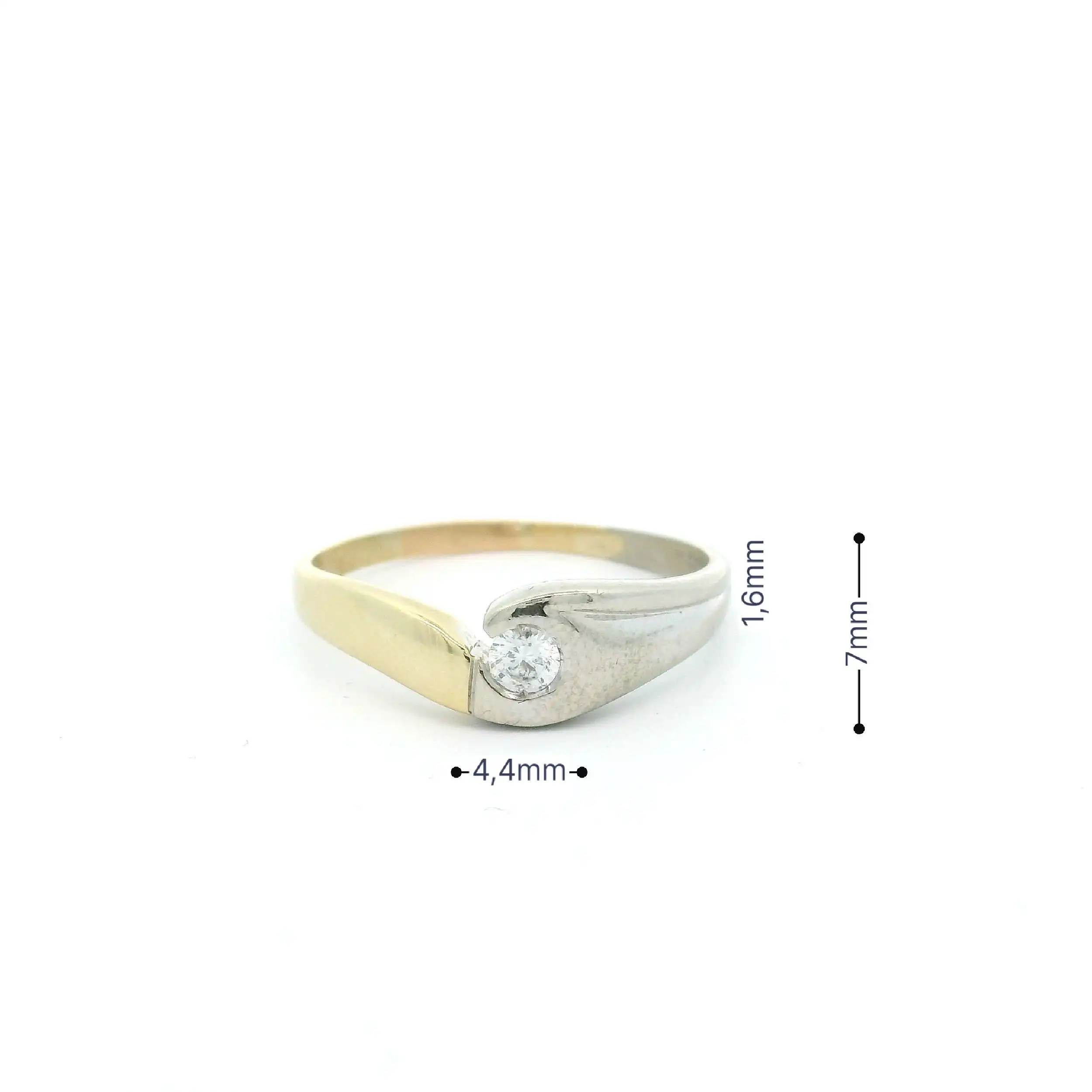 Ring Bicolor mit Zirkonia Ring Bicolor mit Zirkonia