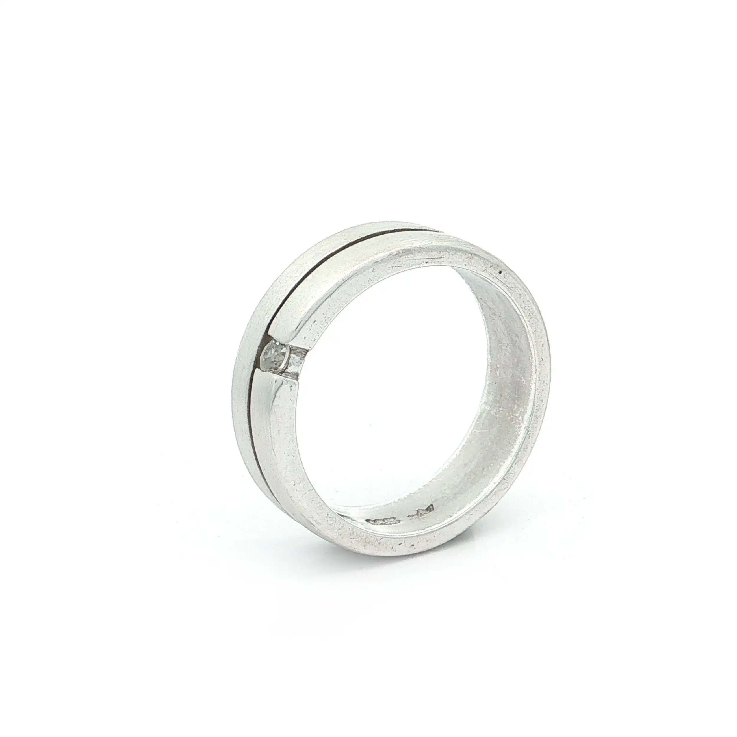 Ring Silber mattiert mit Zirkonia Ring Silber mattiert mit Zirkonia