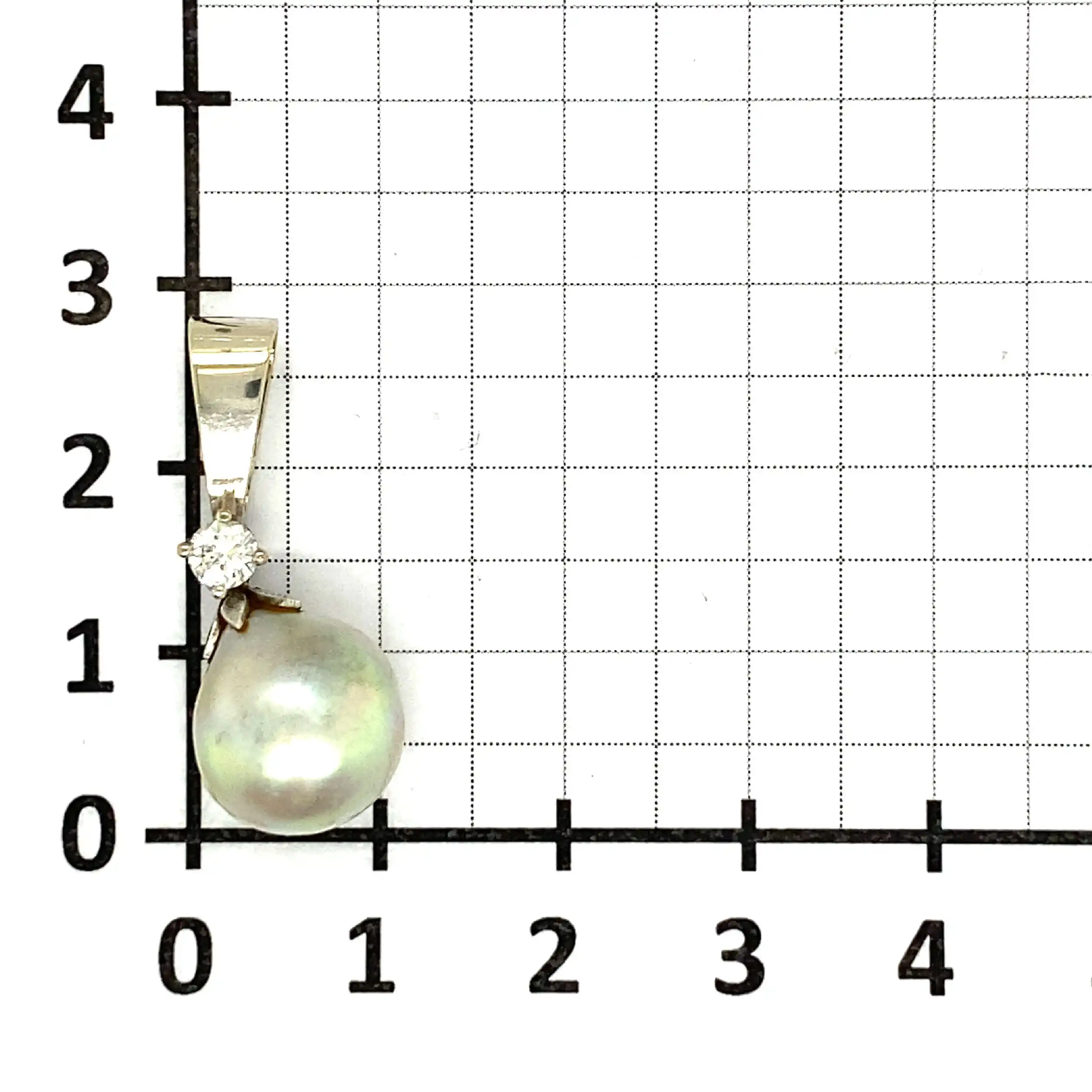 Anhänger Weißgold mit Perle und Brillant Anhänger Weißgold mit Perle und Brillant