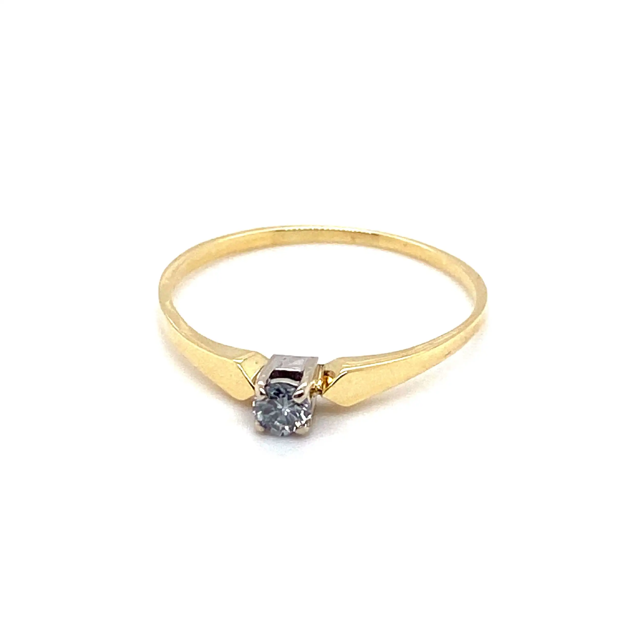 Ring mit Brillant ca. 0,14ct. Ring mit Brillant ca. 0,14ct.
