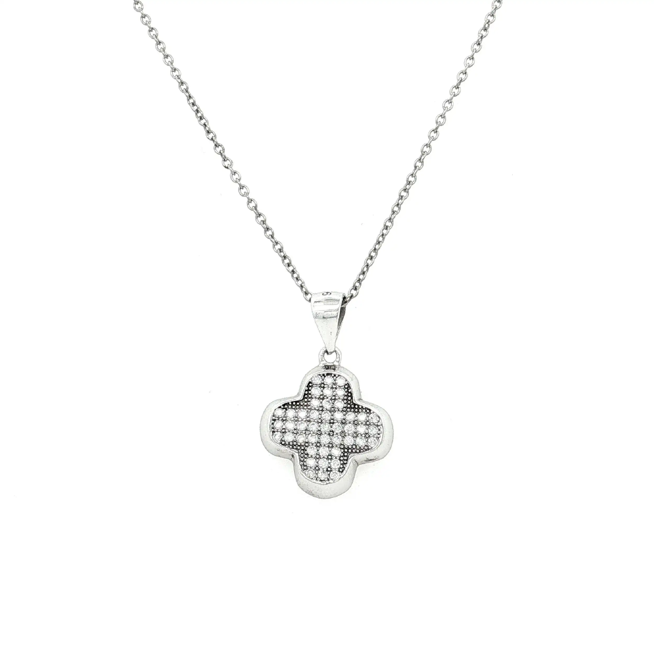 Kette mit Anhänger mit Zirkonia Kreuz
