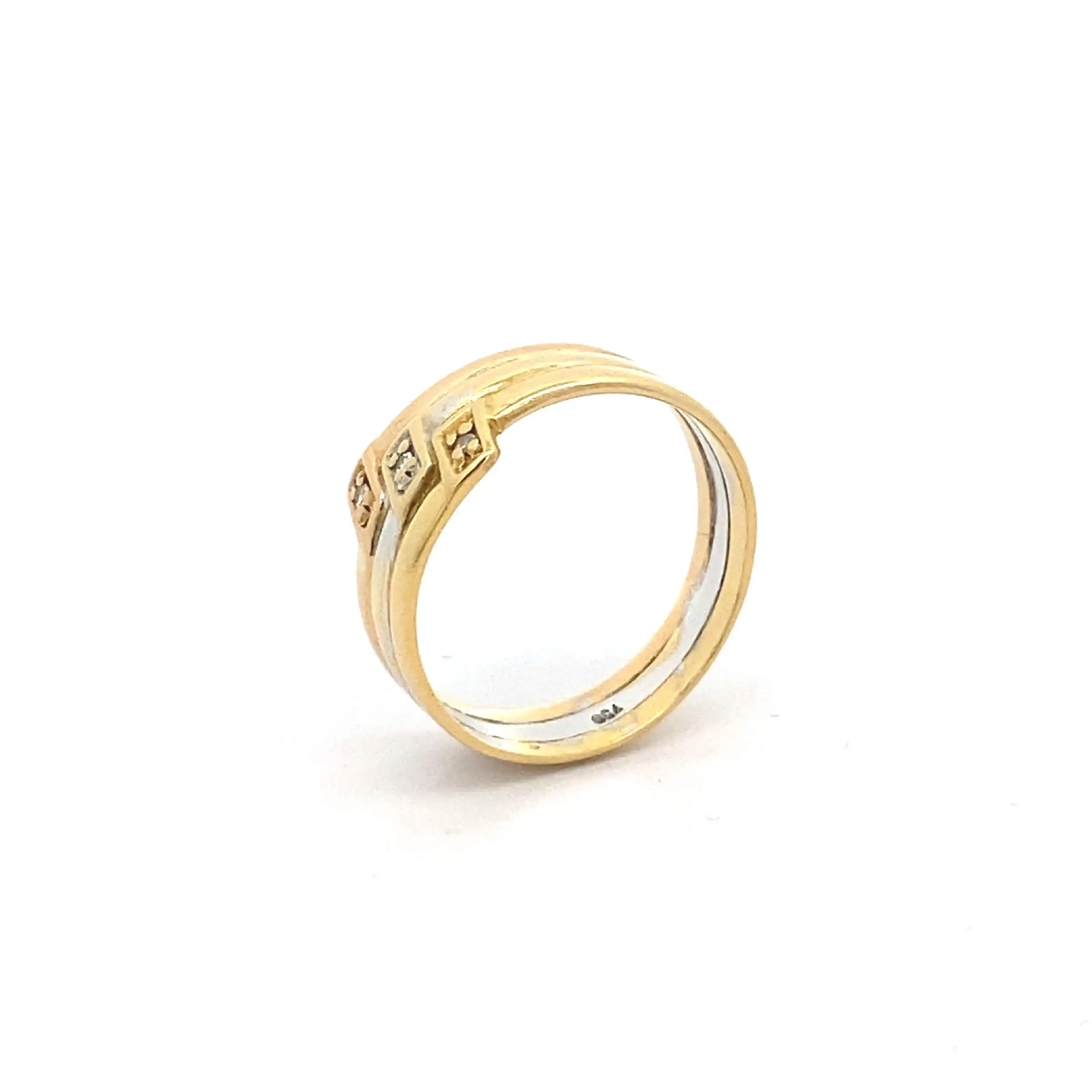 Ring Tricolor mit Diamanten
