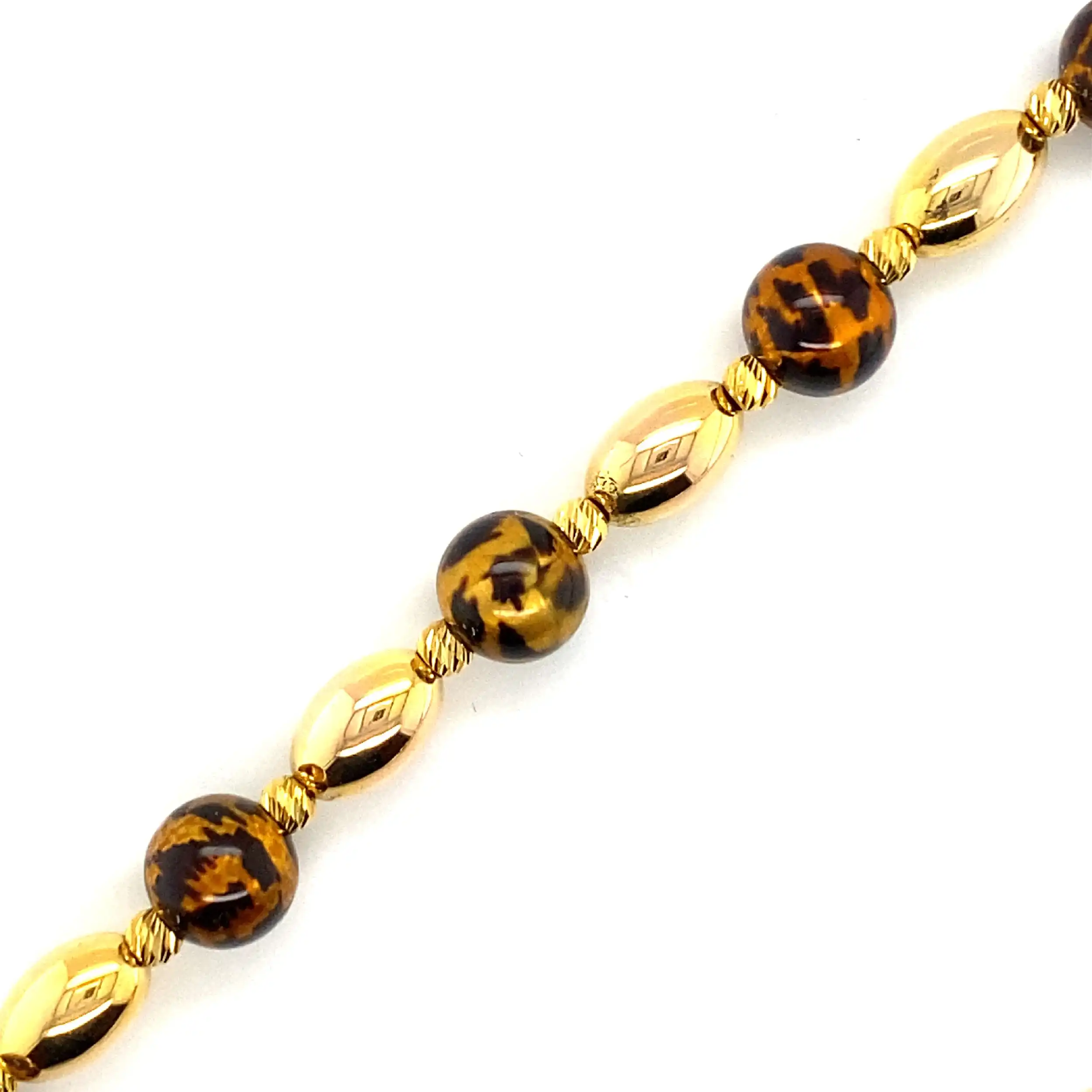 Armband Gelbgold Kugeln mit Farbeinlage