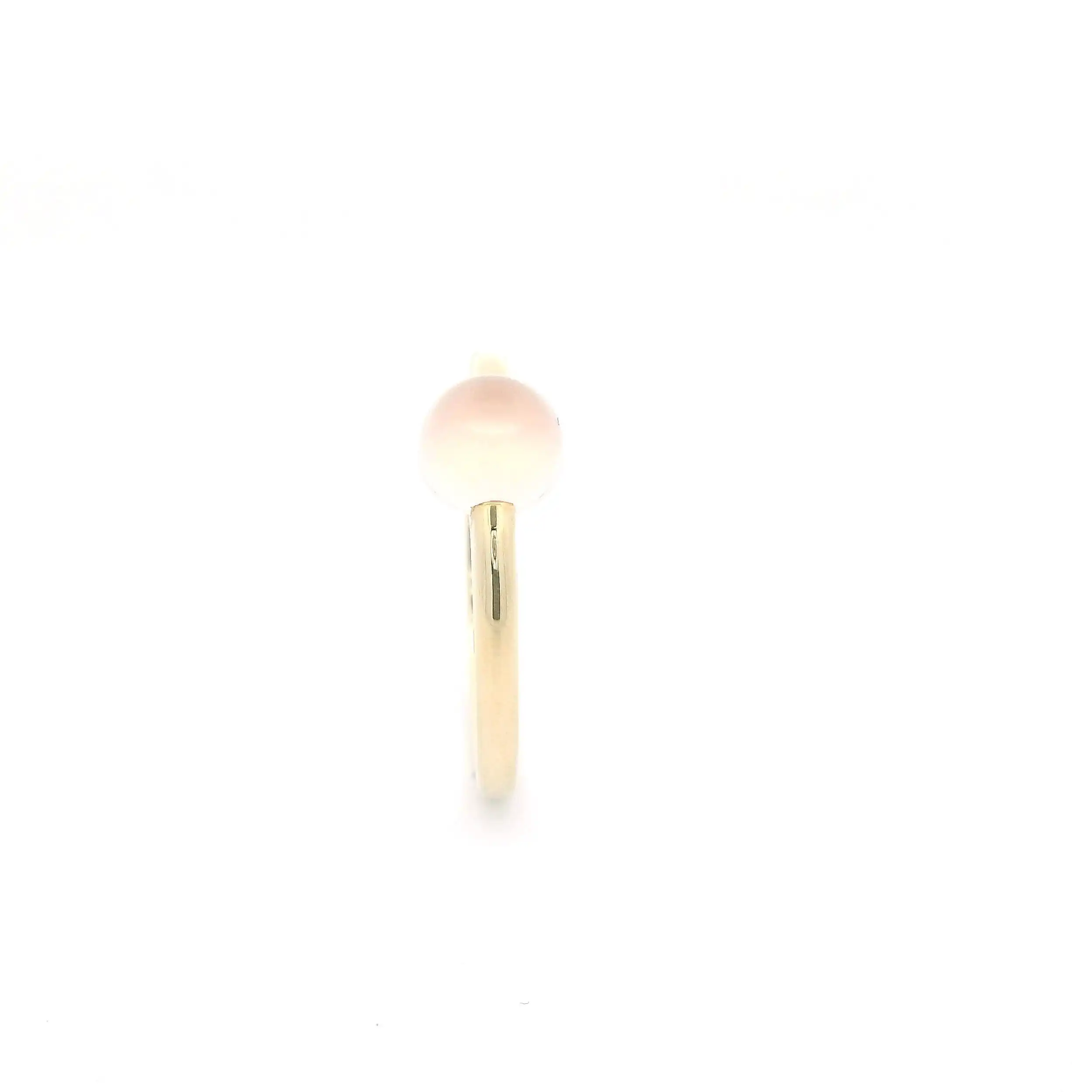 Ring Gelbgold mit Rosenquarz Cabochon