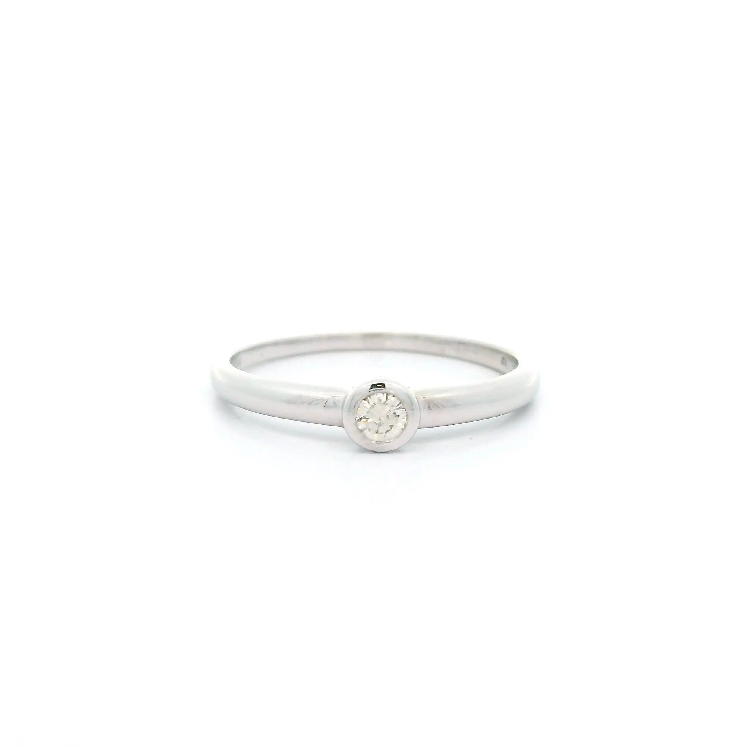 Ring Weißgold mit Brillant Ring Weißgold mit Brillant