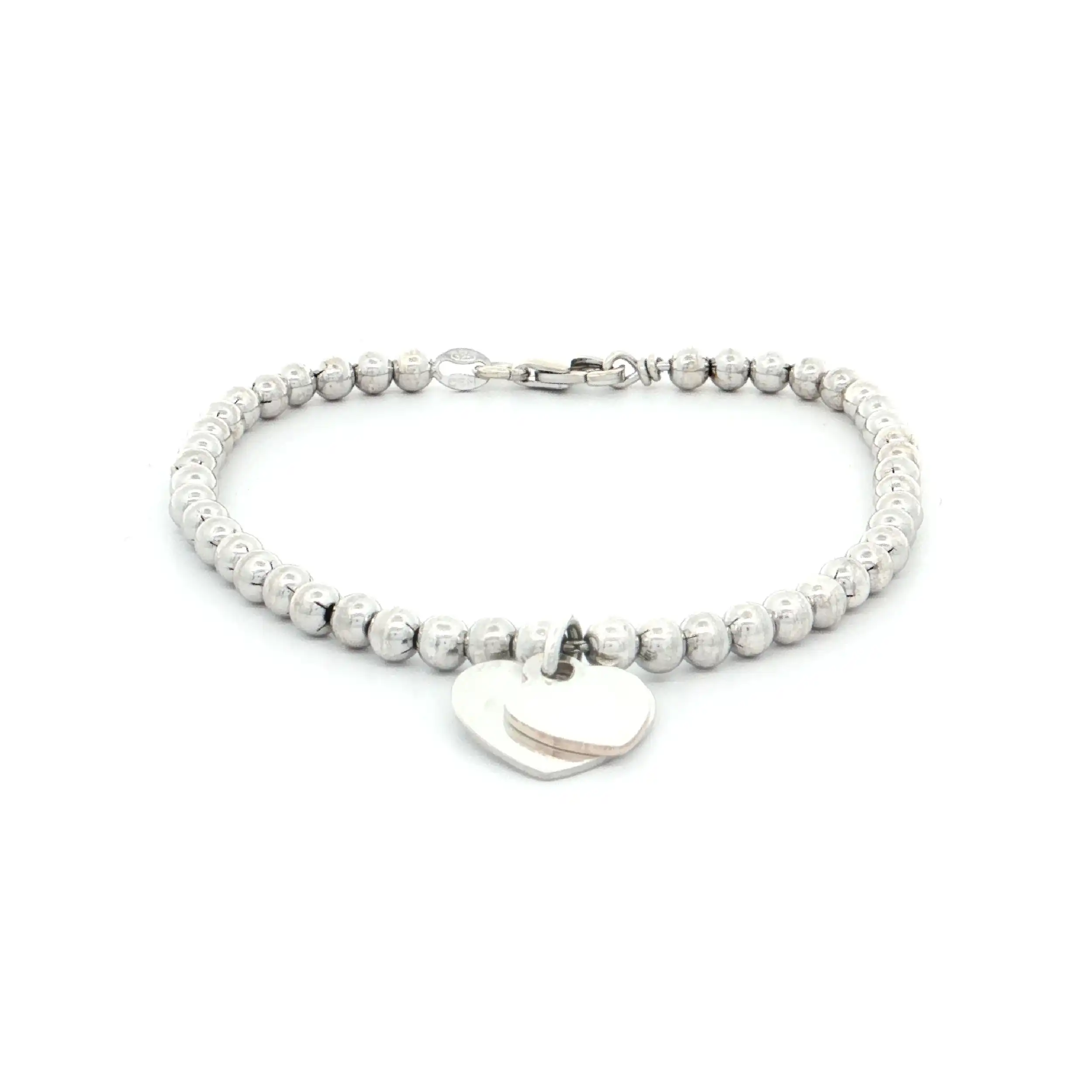 Kugelarmband Silber mit "Herzchen" Anhängern