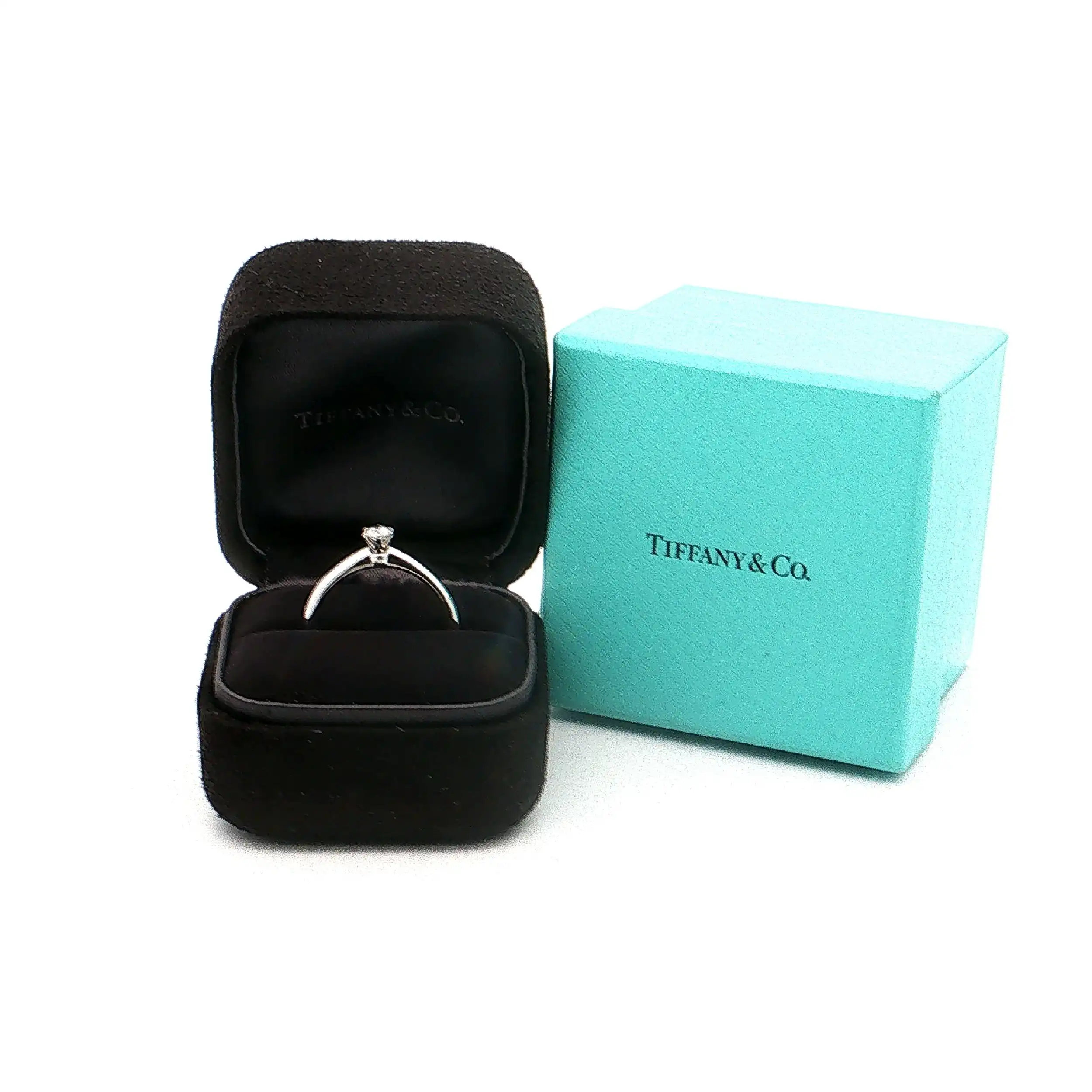 Solitärring Platin Tiffany