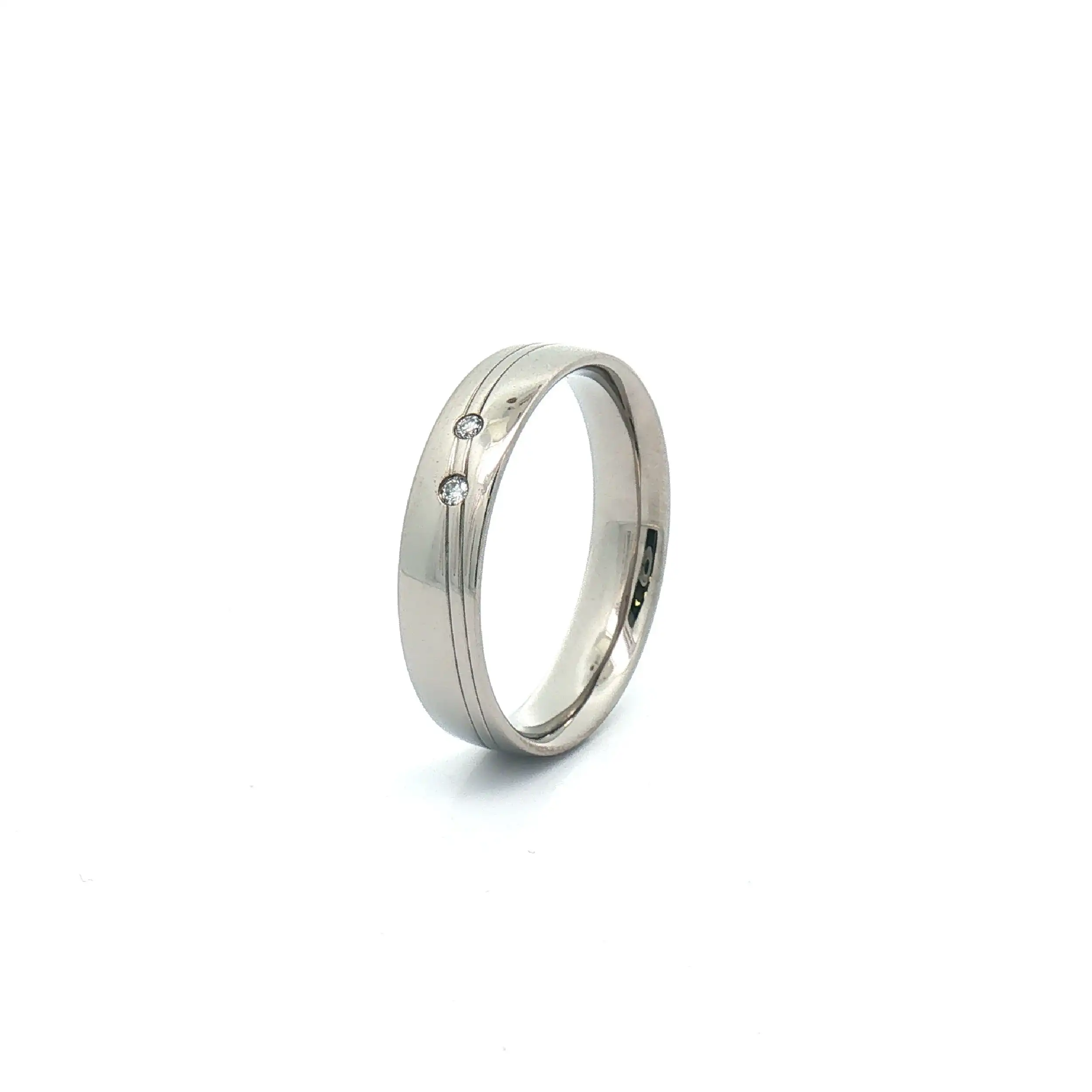 Ring Palladium mit Brillanten Christ mit 0,03ct W/si graviert