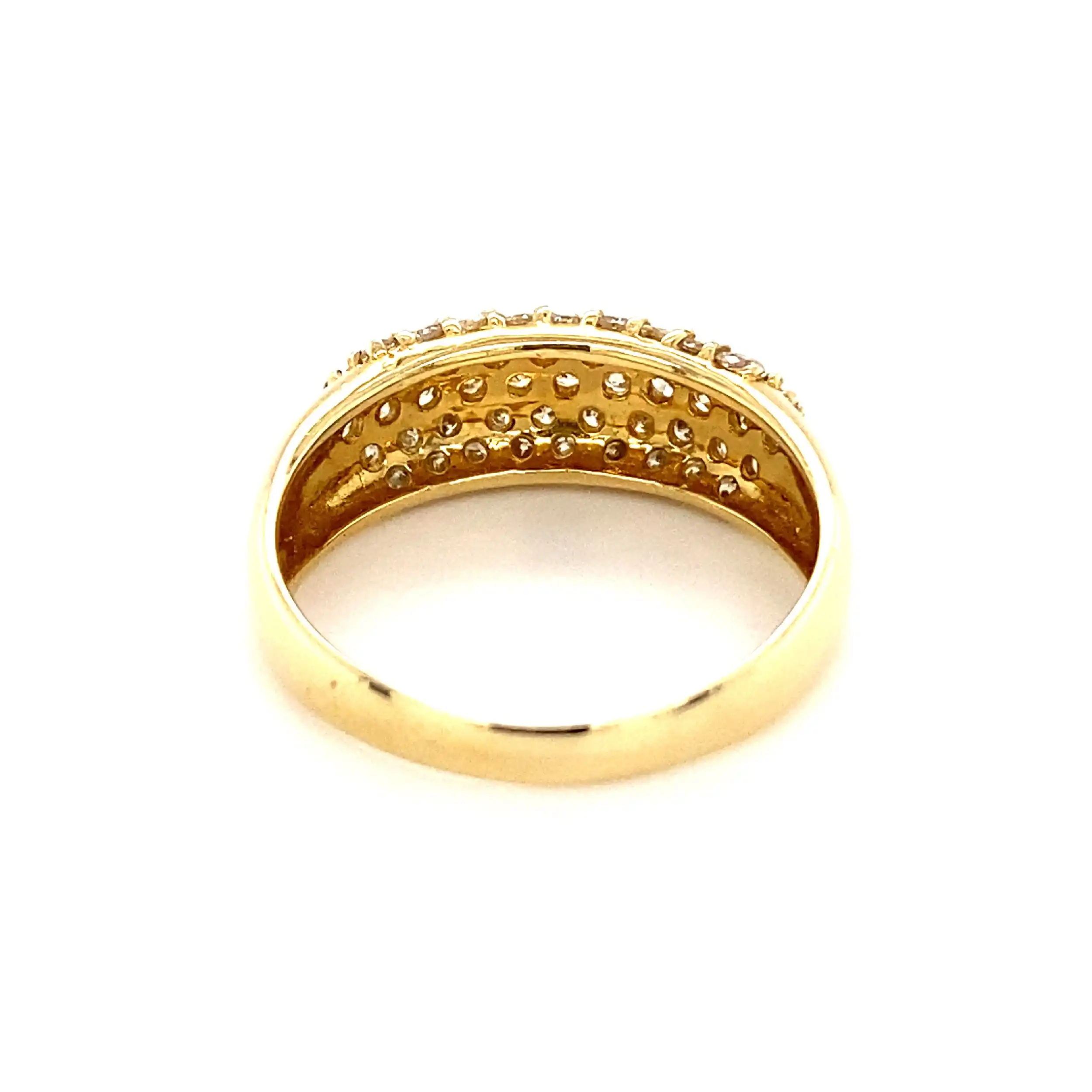 Ring Gelbgold mit Brillanten, graviert mit 1,00ct. Ring Gelbgold mit Brillanten, graviert mit 1,00ct.