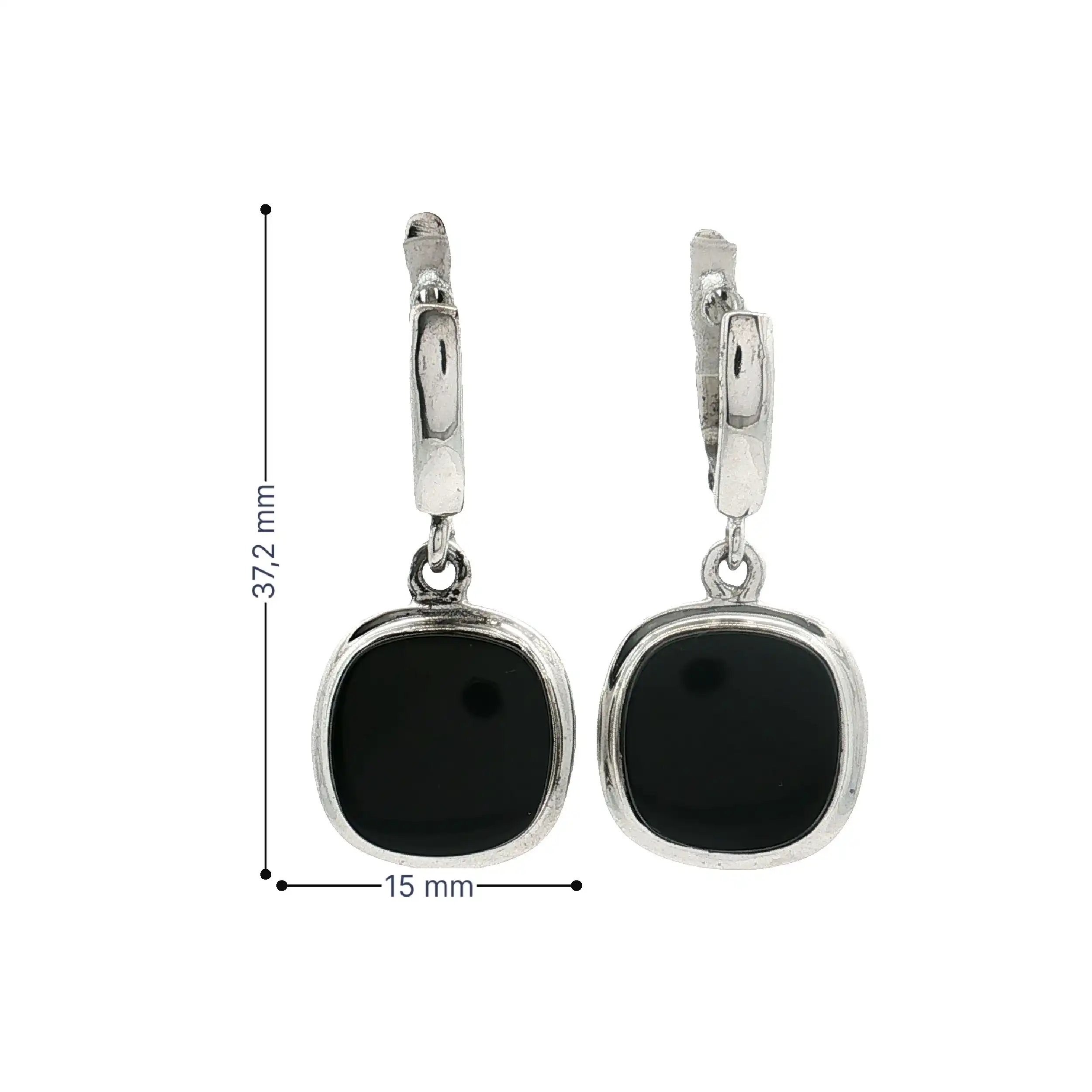Ohrringe Silber mit Onyx