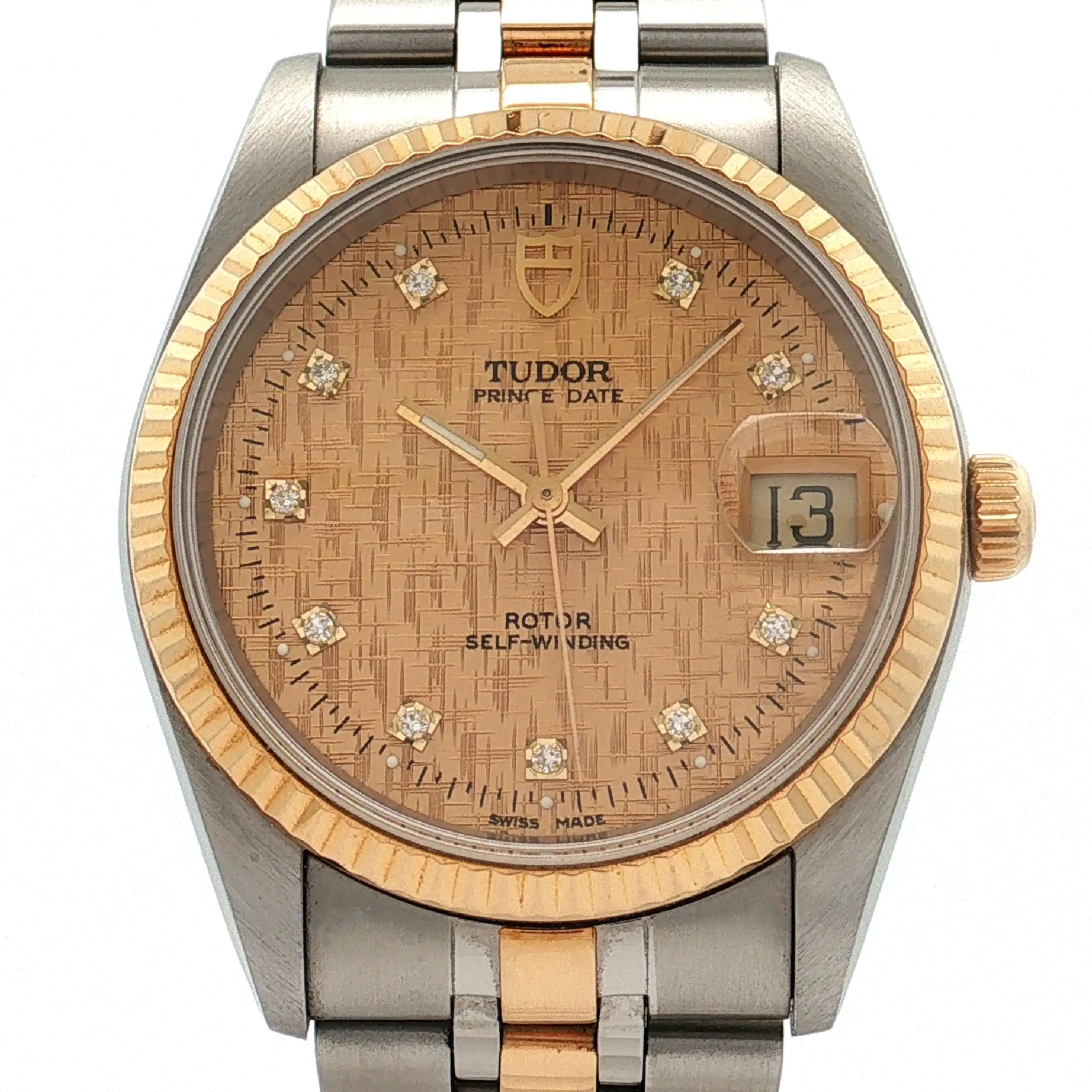 Herrenuhr Tudor Prince Date mit Diamanten 74033 mit Papiere Herrenuhr Tudor Prince Date mit Diamanten 74033 mit Papiere