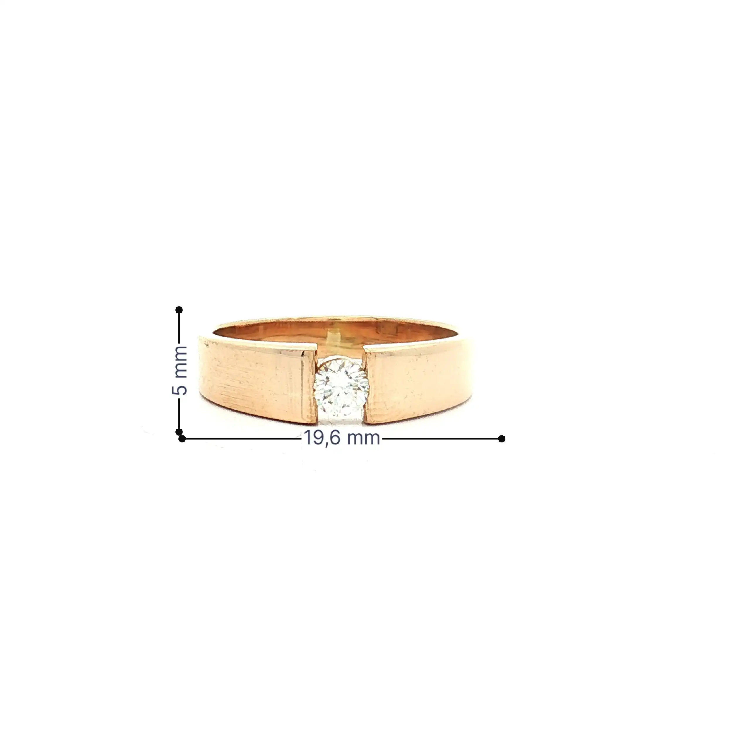 Ring Gelbgold Christ mit Brillant Solitär, graviert mit 0,20 ct Ring Gelbgold Christ mit Brillant Solitär, graviert mit 0,20 ct