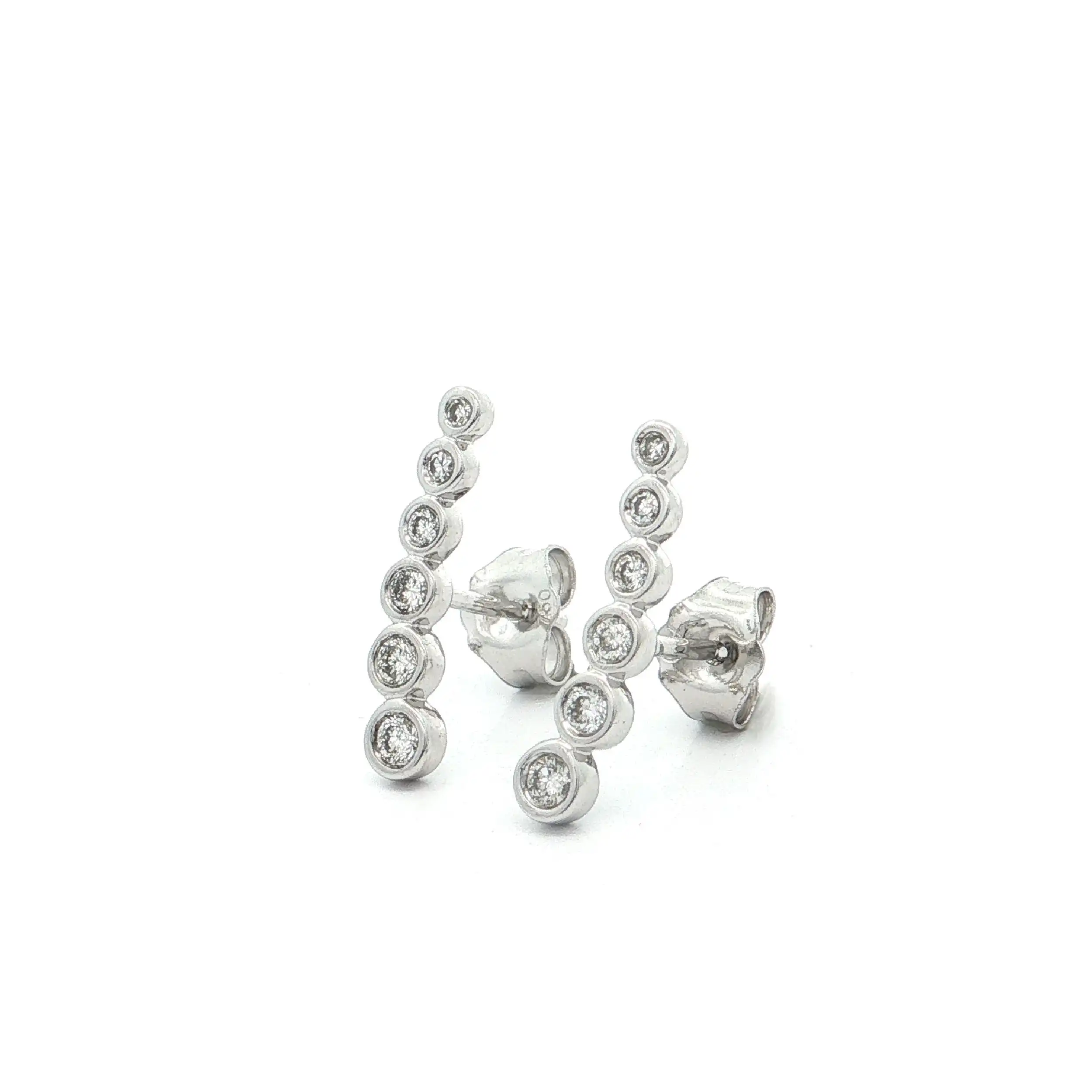 Ohrstecker Weißgold "Climber" mit Brillanten und Diamanten Ohrstecker Weißgold "Climber" mit Brillanten und Diamanten