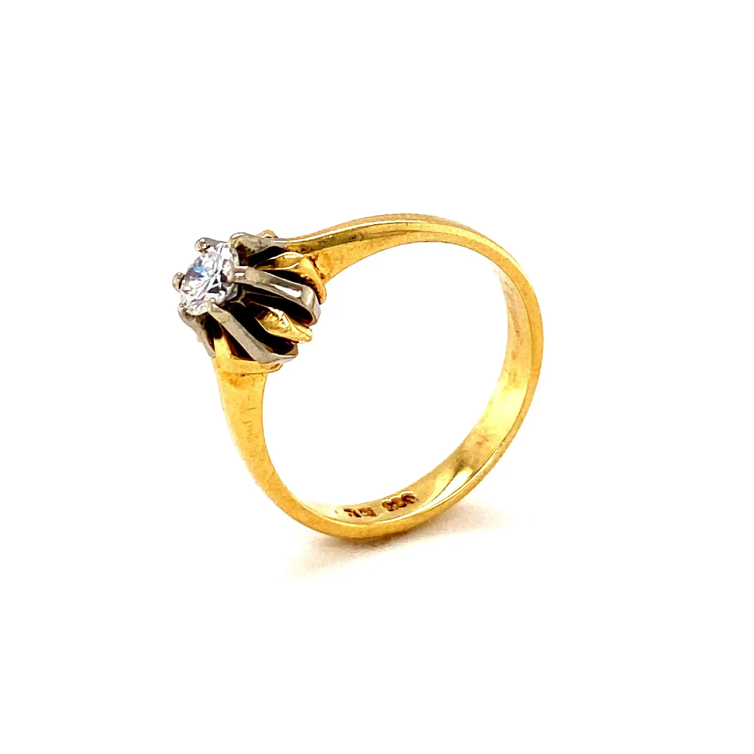 Ring Bicolor mit Brillant
