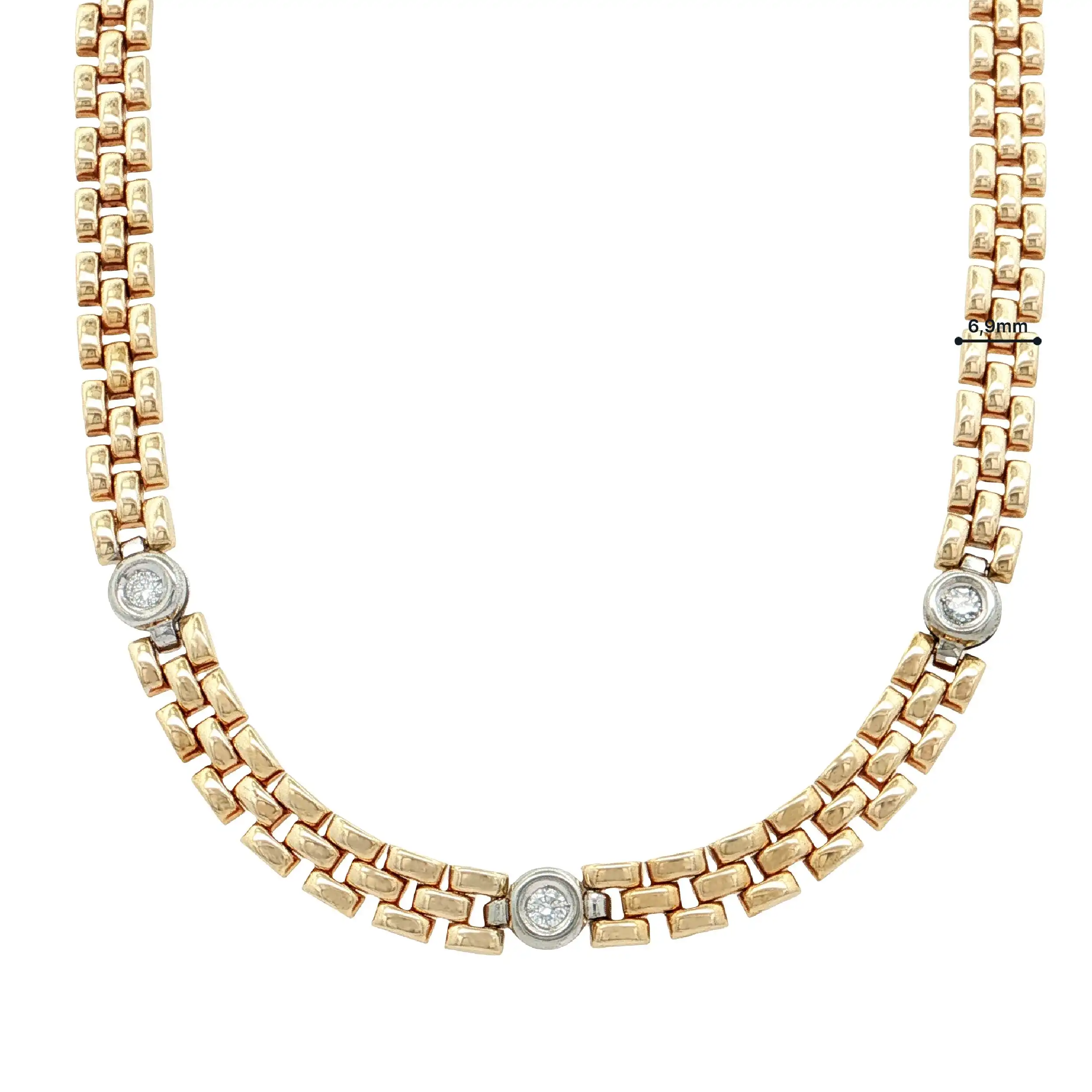 Collier Bicolor mit Brillanten Collier Bicolor mit Brillanten
