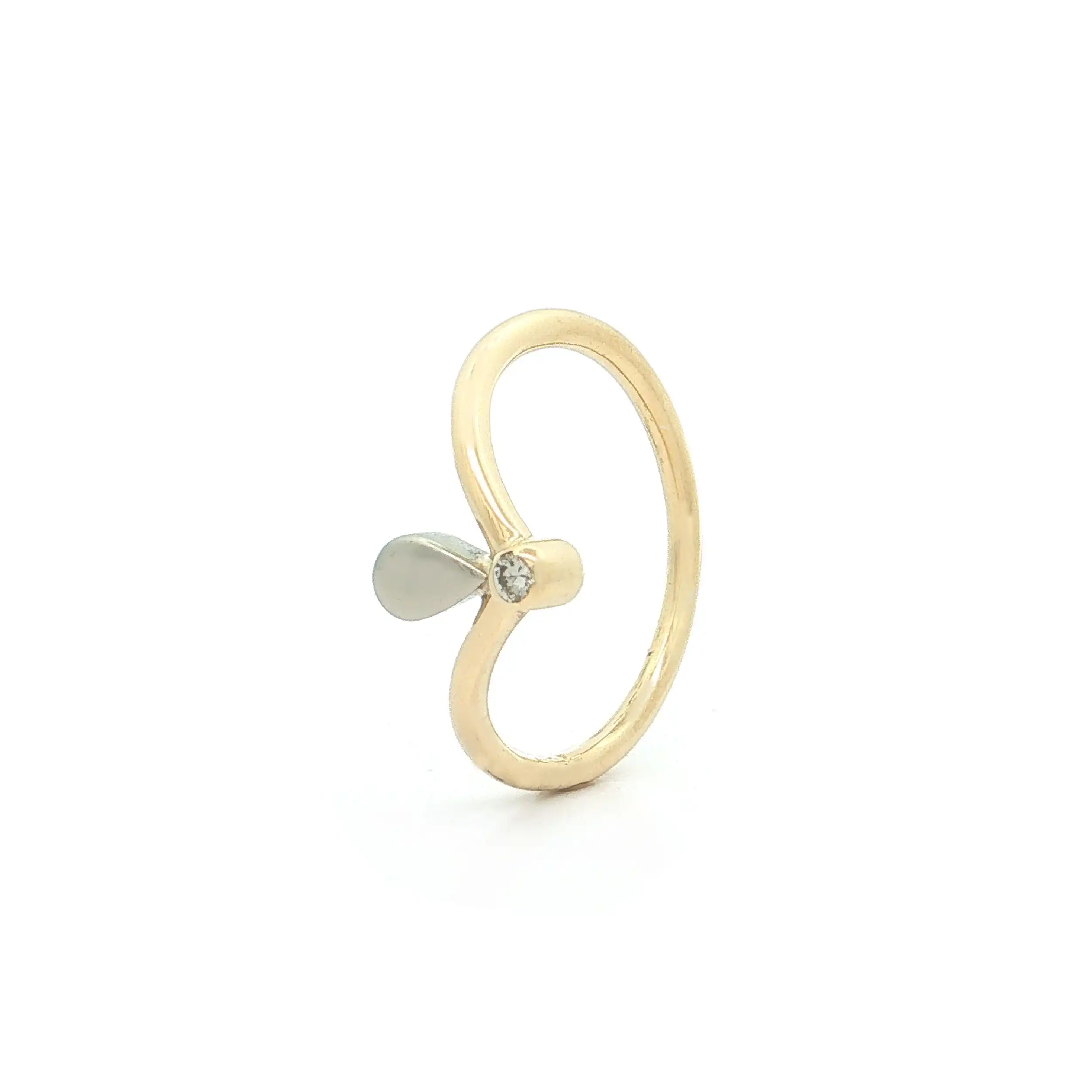 Ring Bicolor mit Brillant