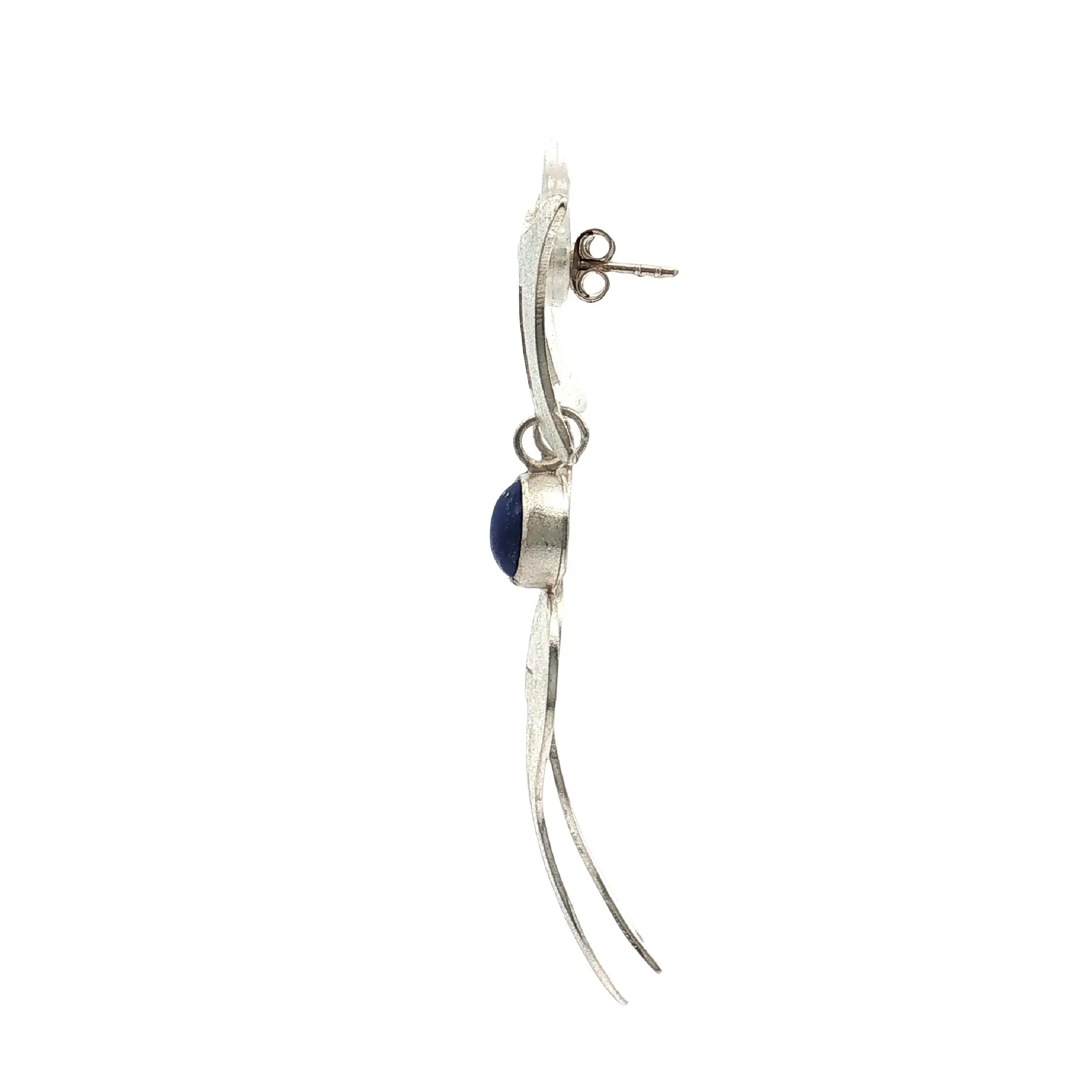 Paar Ohrstecker Silber mit Lapislazuli