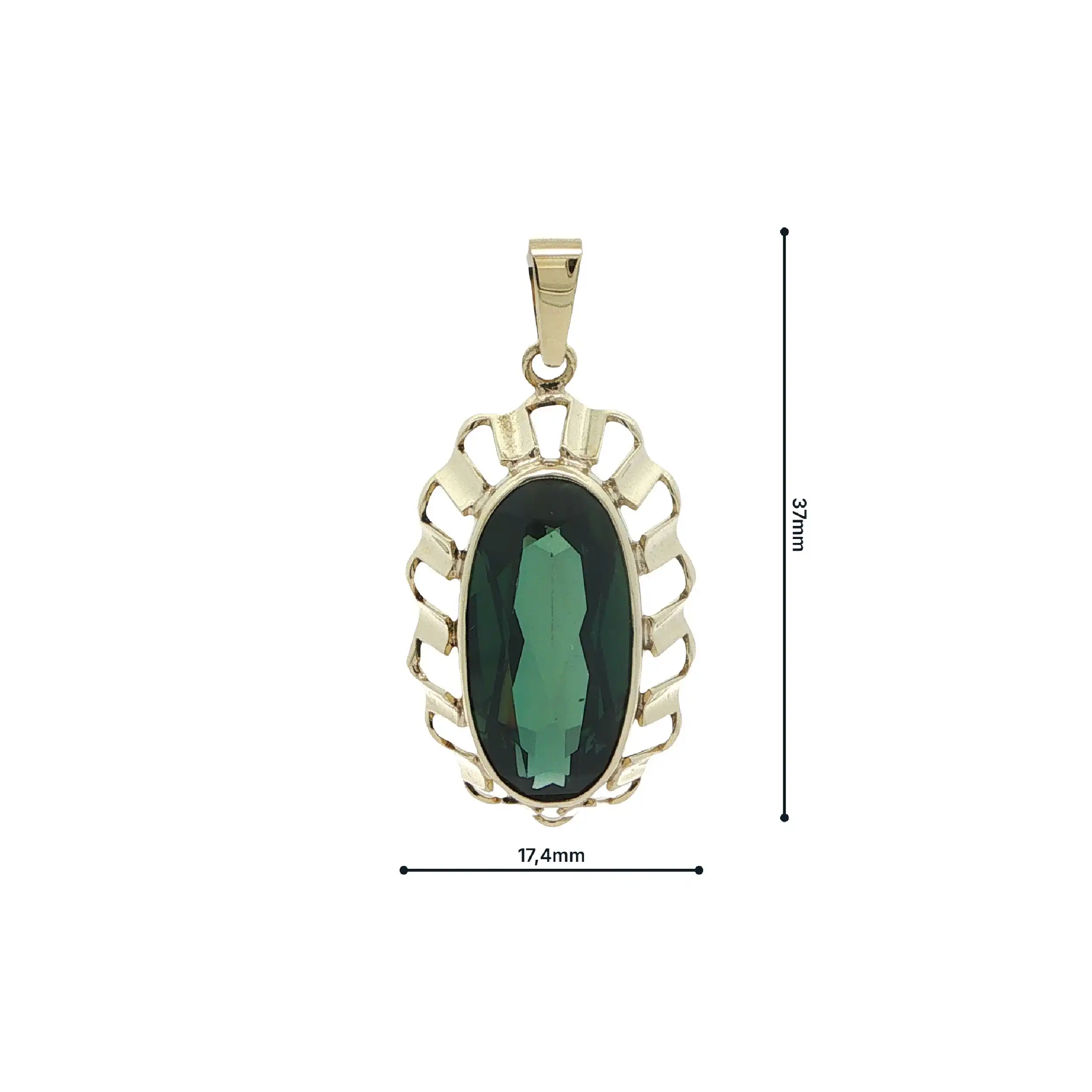 Anhänger Gelbgold mit Grossular Anhänger Gelbgold mit Grossular