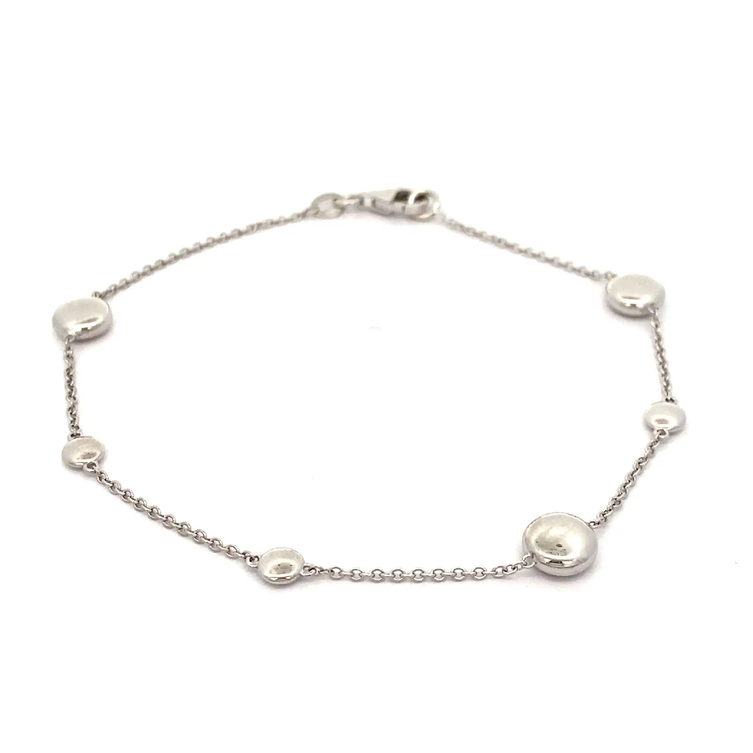 Ankerarmband mit Linsen Weißgold Ankerarmband mit Linsen Weißgold