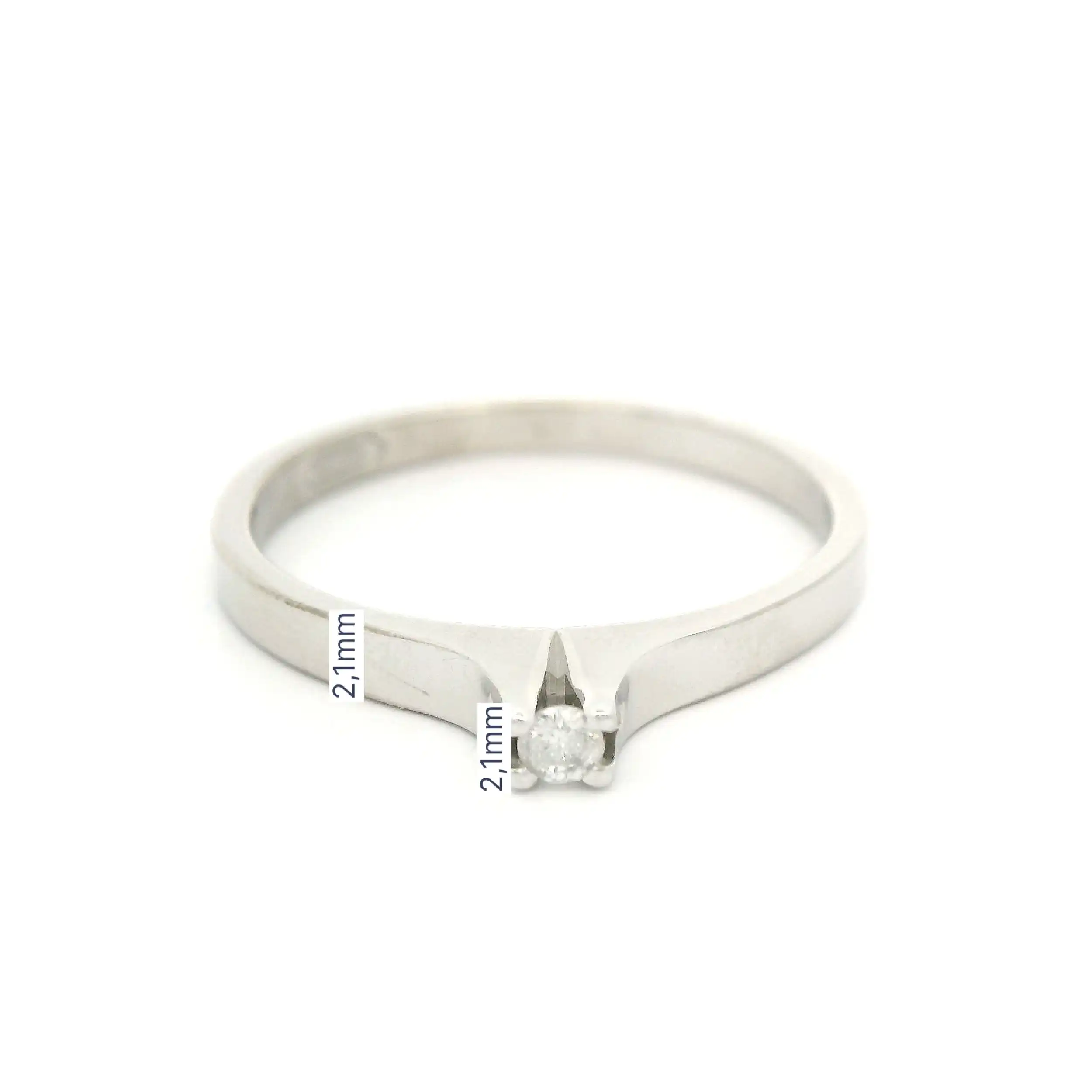 Ring Weißgold mit Brillant, graviert mit 0,04ct Ring Weißgold mit Brillant, graviert mit 0,04ct