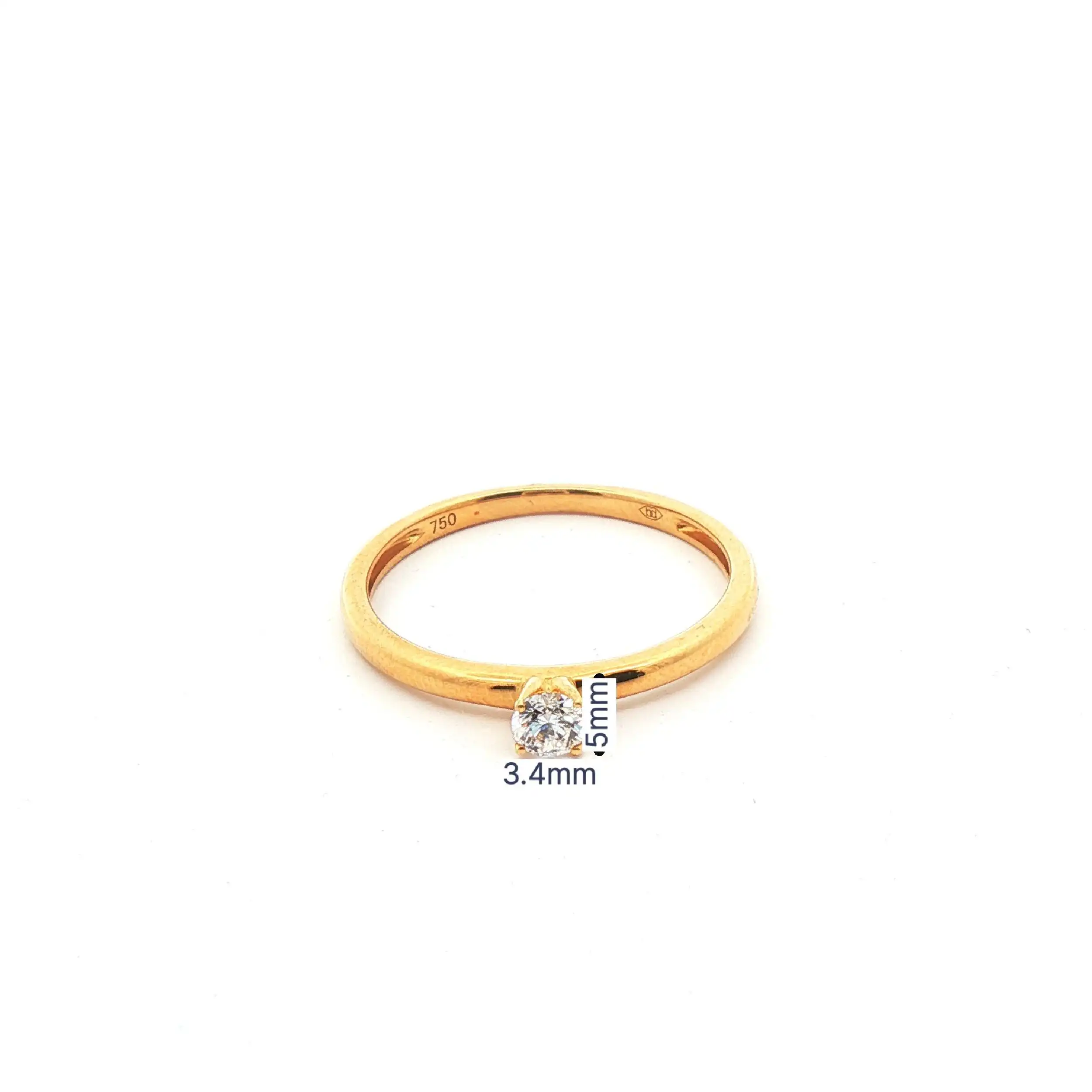 Solitärring Gelbgold mit Brillant 0,20ct Solitärring Gelbgold mit Brillant 0,20ct